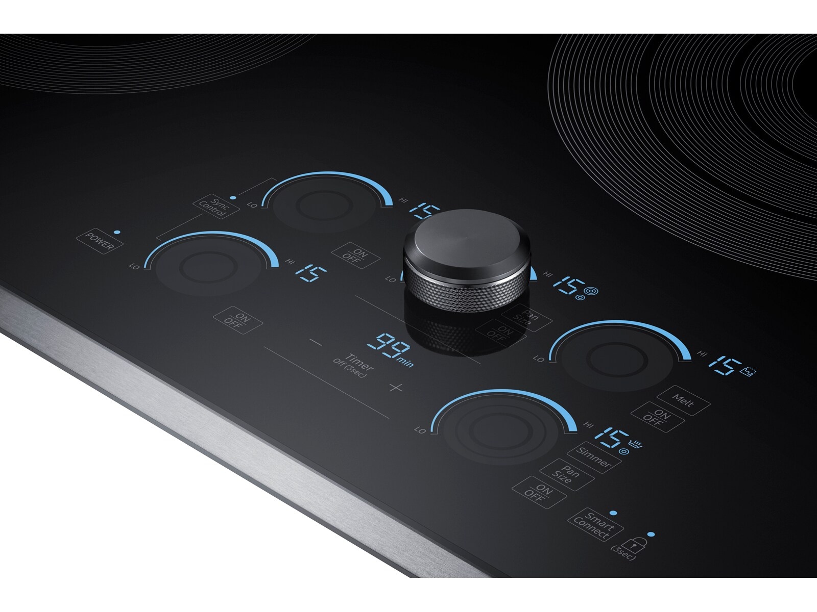 36" Smart Electric Cooktop with Sync Elements in Stainless Steel Silver