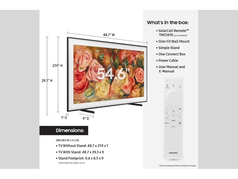 55 Inch Class The Frame Black
