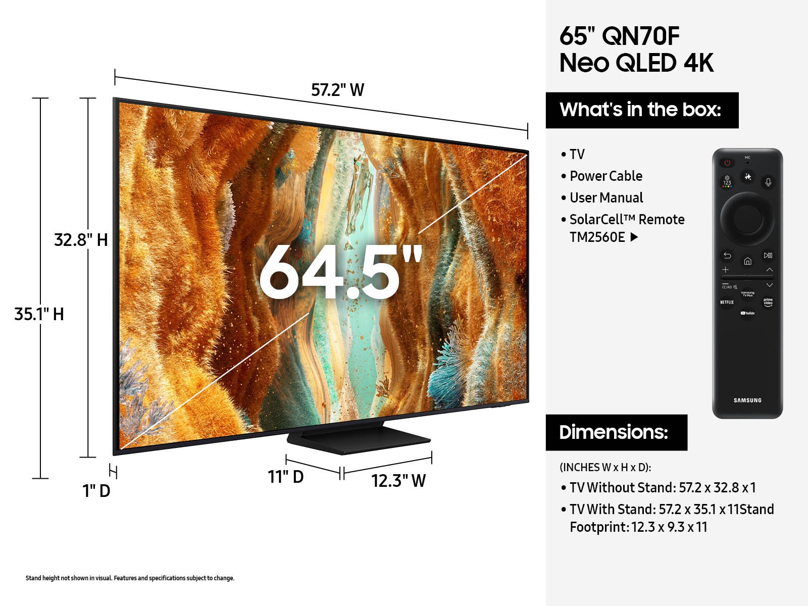 65" Class Neo QLED 4K TV, Vision AI Smart TV, QN70F | Samsung US