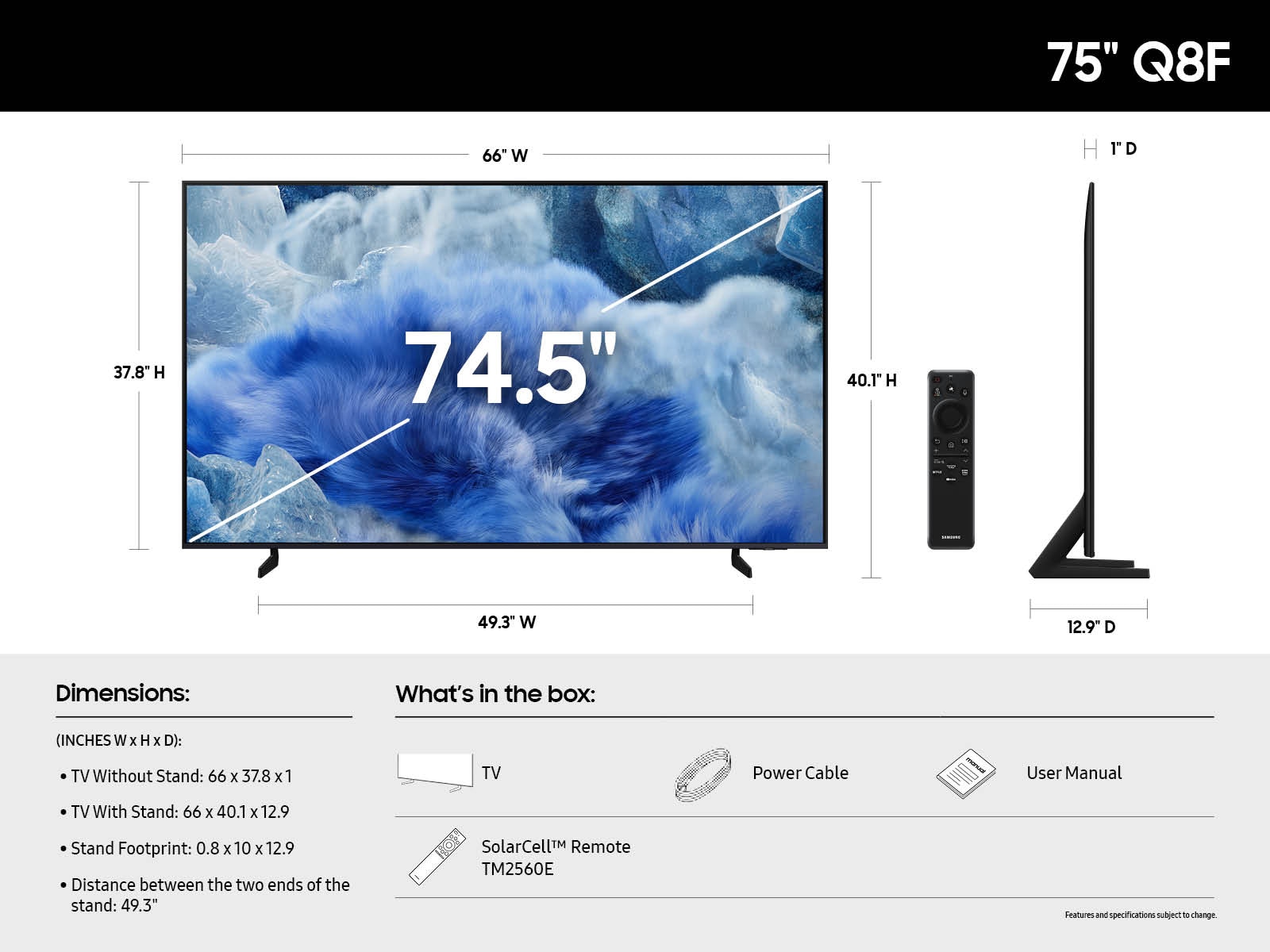 [75" Clás~s QLÉ~D Q8F 4K~ Sáms~úñg V~ísíó~ñ ÁÍ S~márt~ TV (2025) Bl~áck]
