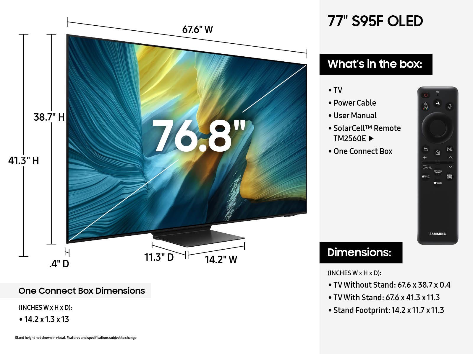 77" Class OLED S95F 4K Vision AI Smart TV (2025) QN77S95FAFXZA | Samsung US