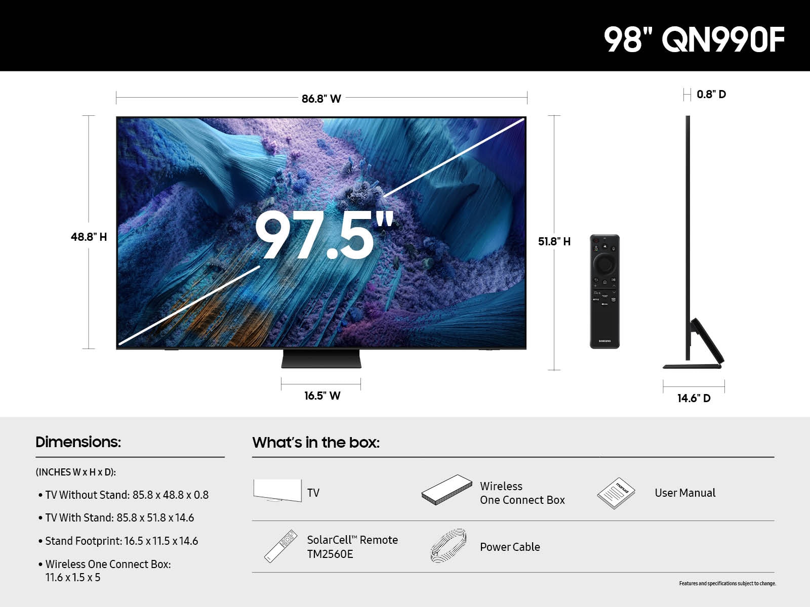 98&quot; Class Neo QLED 8K QN990F Samsung Vision AI Smart TV (2025) Black