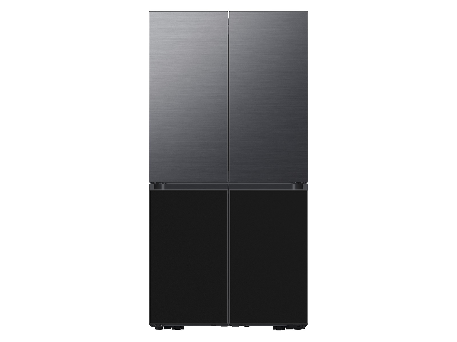 Bespoke 4-Door Flex™ Refrigerator Panel in White Glass - Bottom Panel Mocha Gray