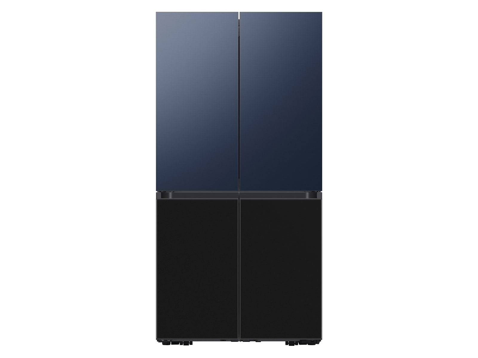 Bespoke 4-Door Flex™ Refrigerator Panel in White Glass - Bottom Panel Mocha Gray