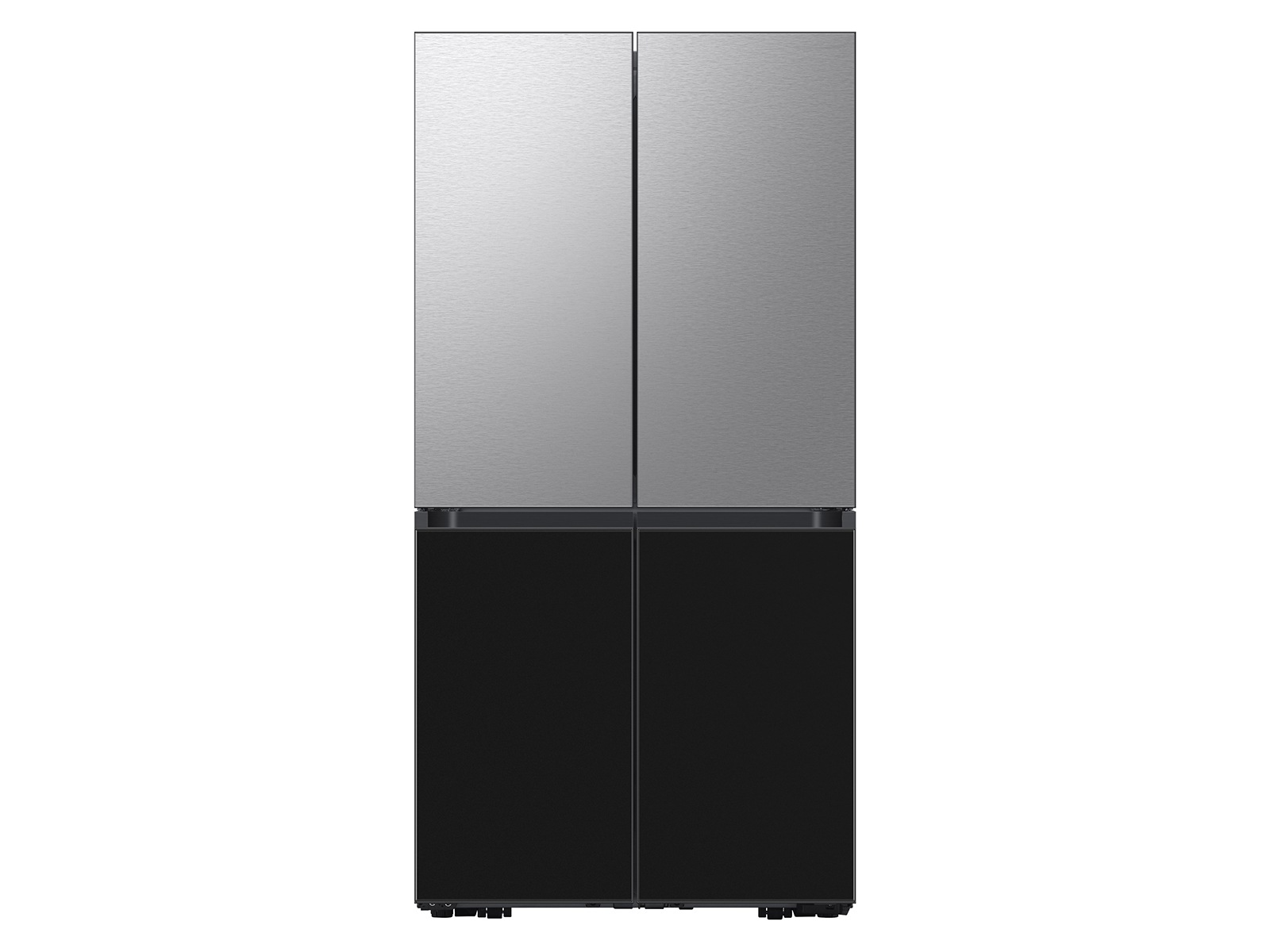 Bespoke 4-Door Flex™ Refrigerator Panel in White Glass - Bottom Panel Mocha Gray