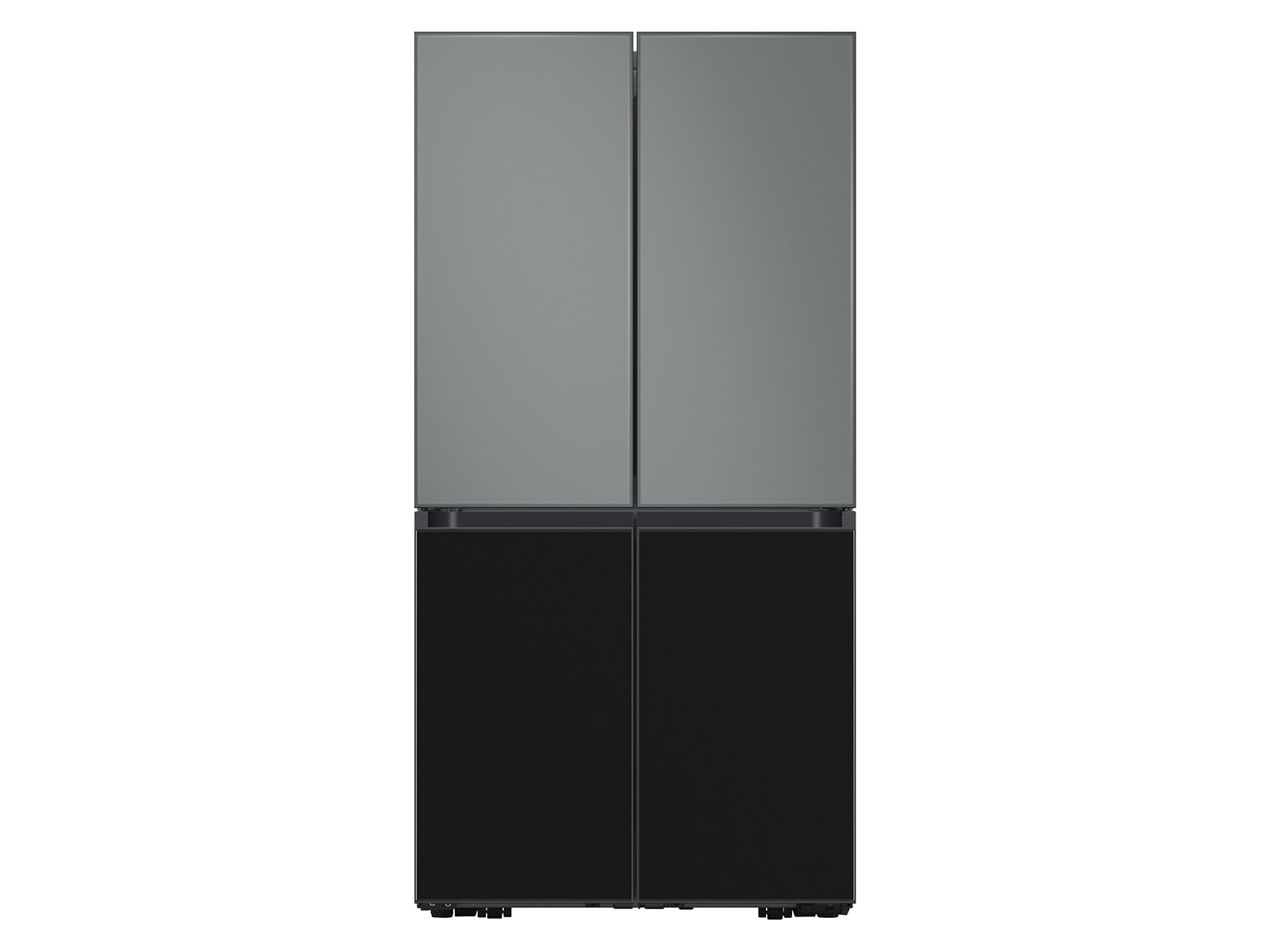 Bespoke 4-Door Flex™ Refrigerator Panel in White Glass - Bottom Panel Mocha Gray