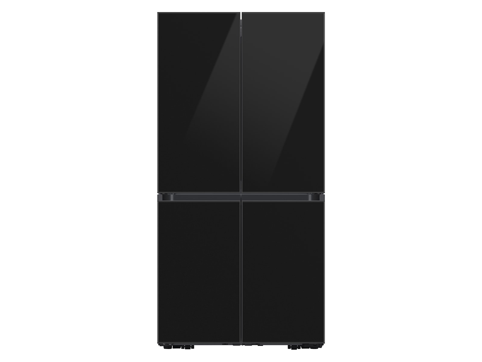 Bespoke 4-Door Flex™ Refrigerator Panel in White Glass - Bottom Panel Mocha Gray