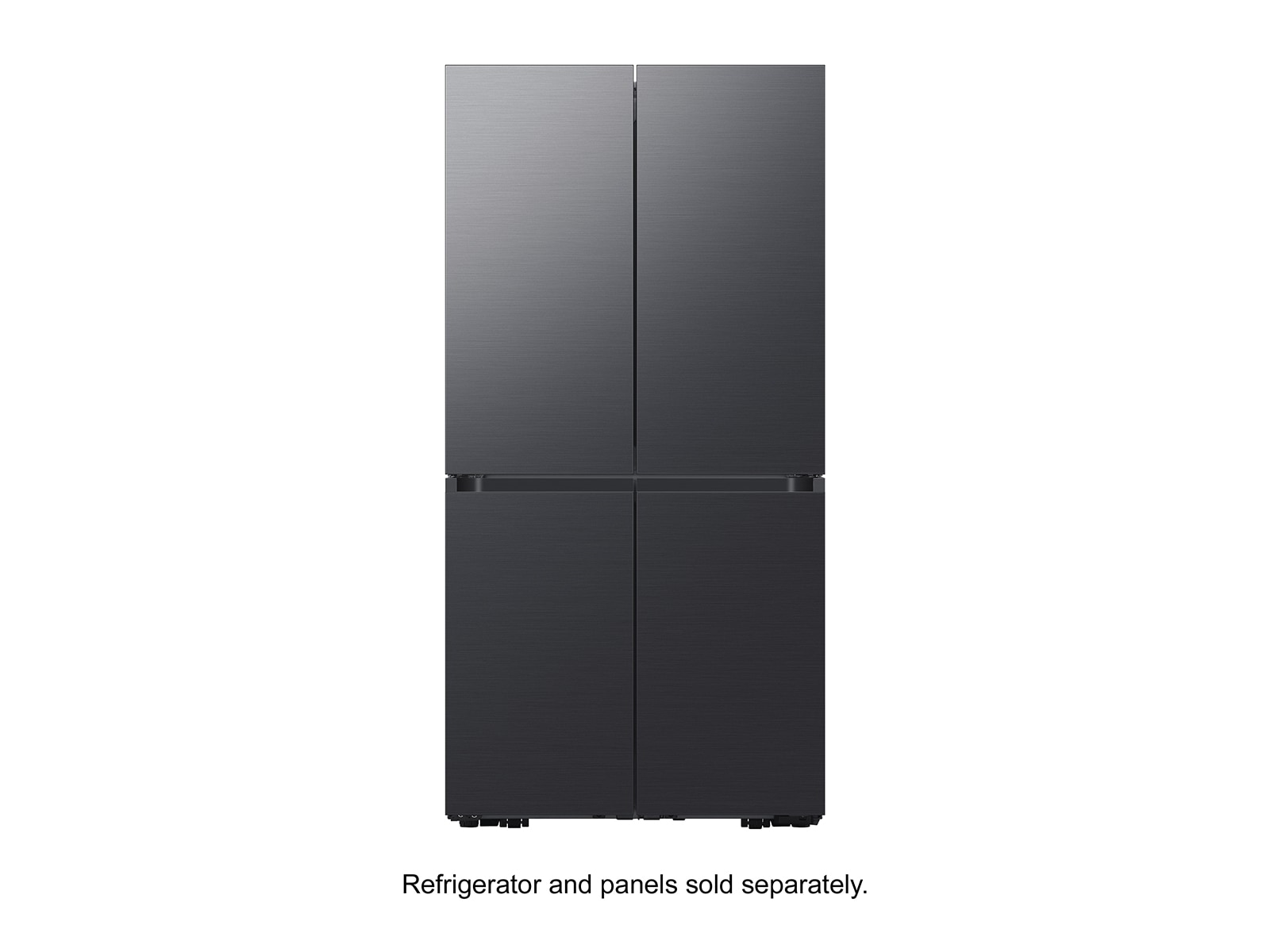 Bespoke 4-Door Flex™ Refrigerator Panel in White Glass - Bottom Panel Black