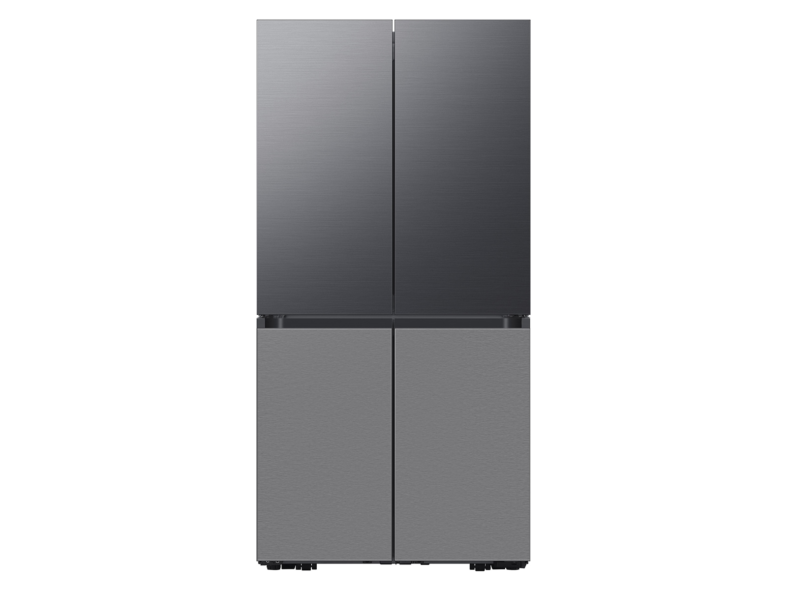 Bespoke 4-Door Flex™ Refrigerator Panel in White Glass - Bottom Panel Silver