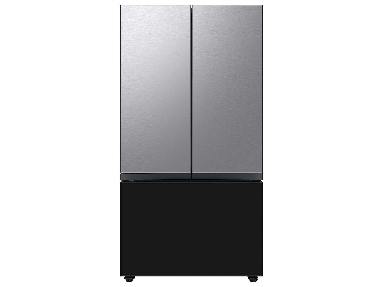 Bespoke 3-Door French Door Refrigerator Panel in Stainless Steel - Top Panel Light Gray