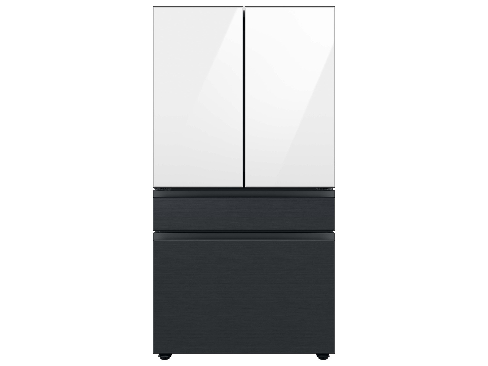 Bespoke 4-Door French Door Refrigerator Panel White Glass