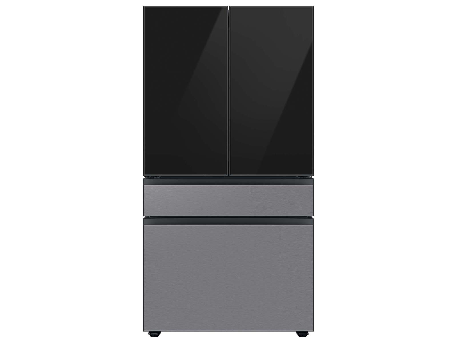 Bespoke 4-Door French Door Refrigerator Panel Charcoal Glass