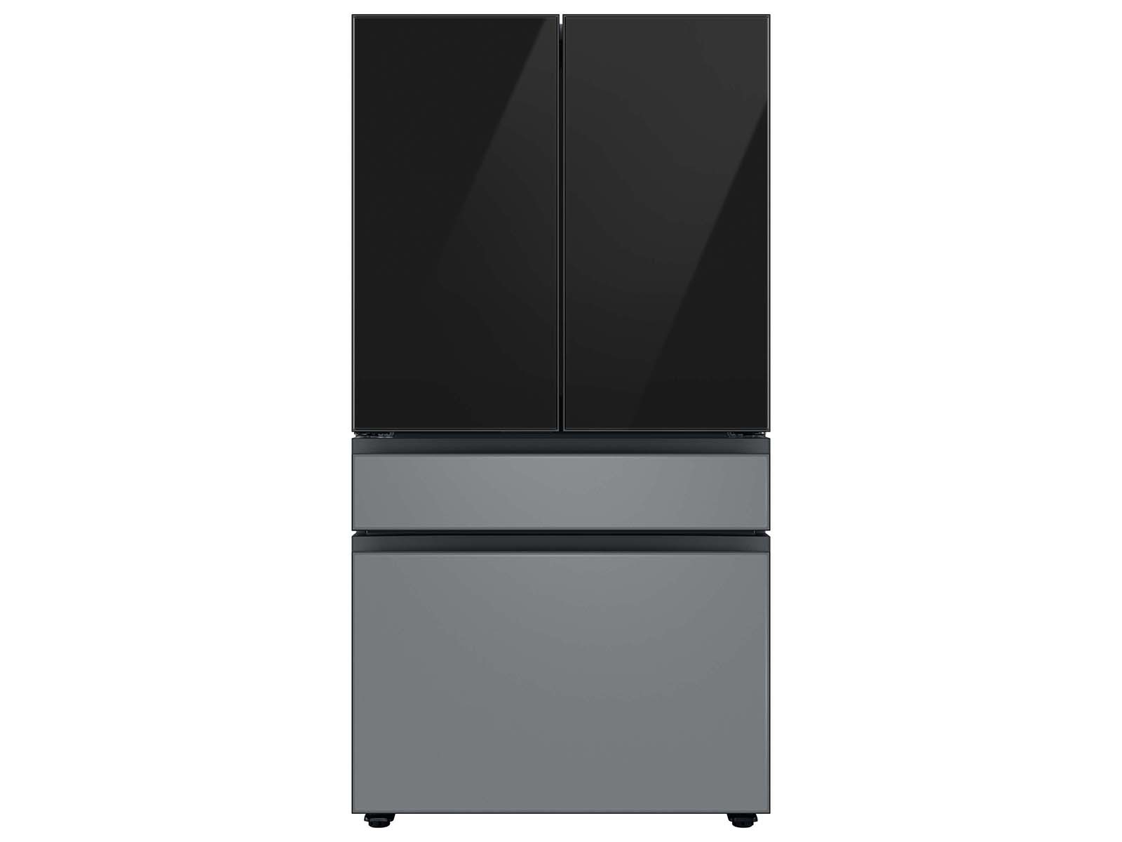 Bespoke 4-Door French Door Refrigerator Panel Charcoal Glass