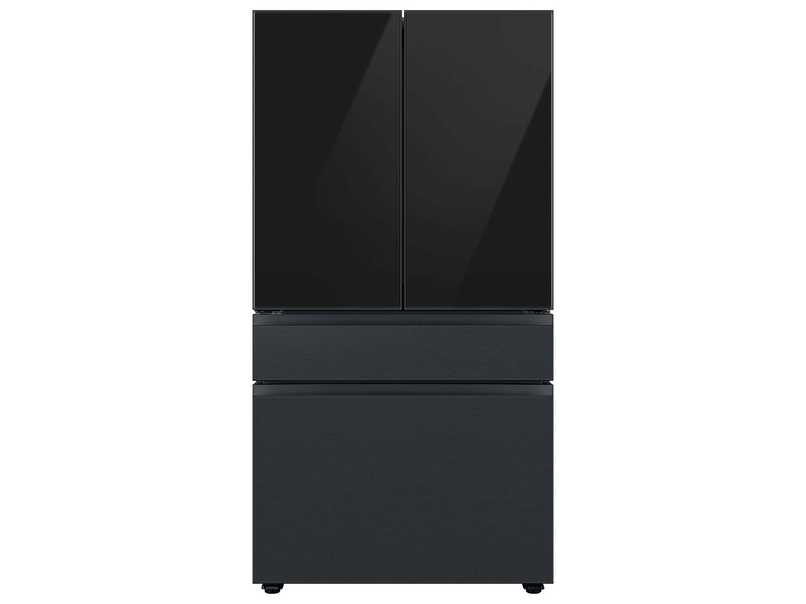 Bespoke 4-Door French Door Refrigerator Panel Charcoal Glass