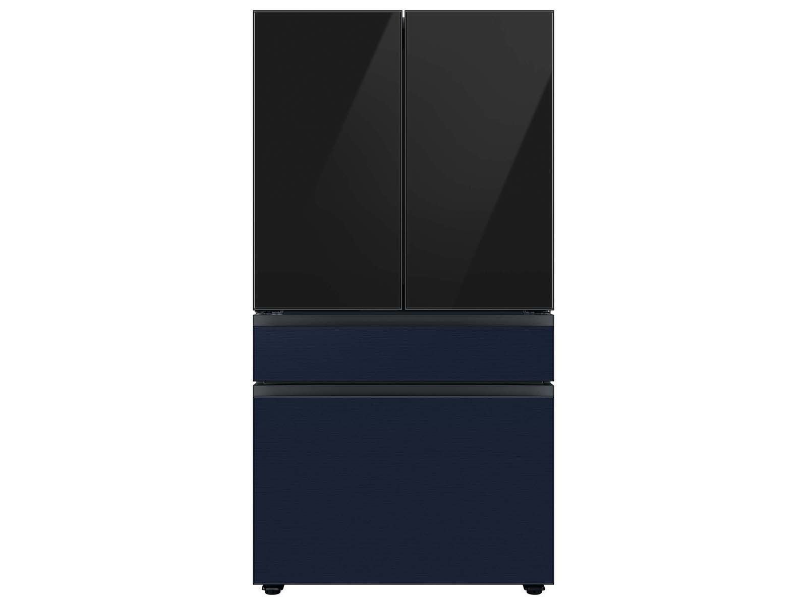 Bespoke 4-Door French Door Refrigerator Panel Charcoal Glass