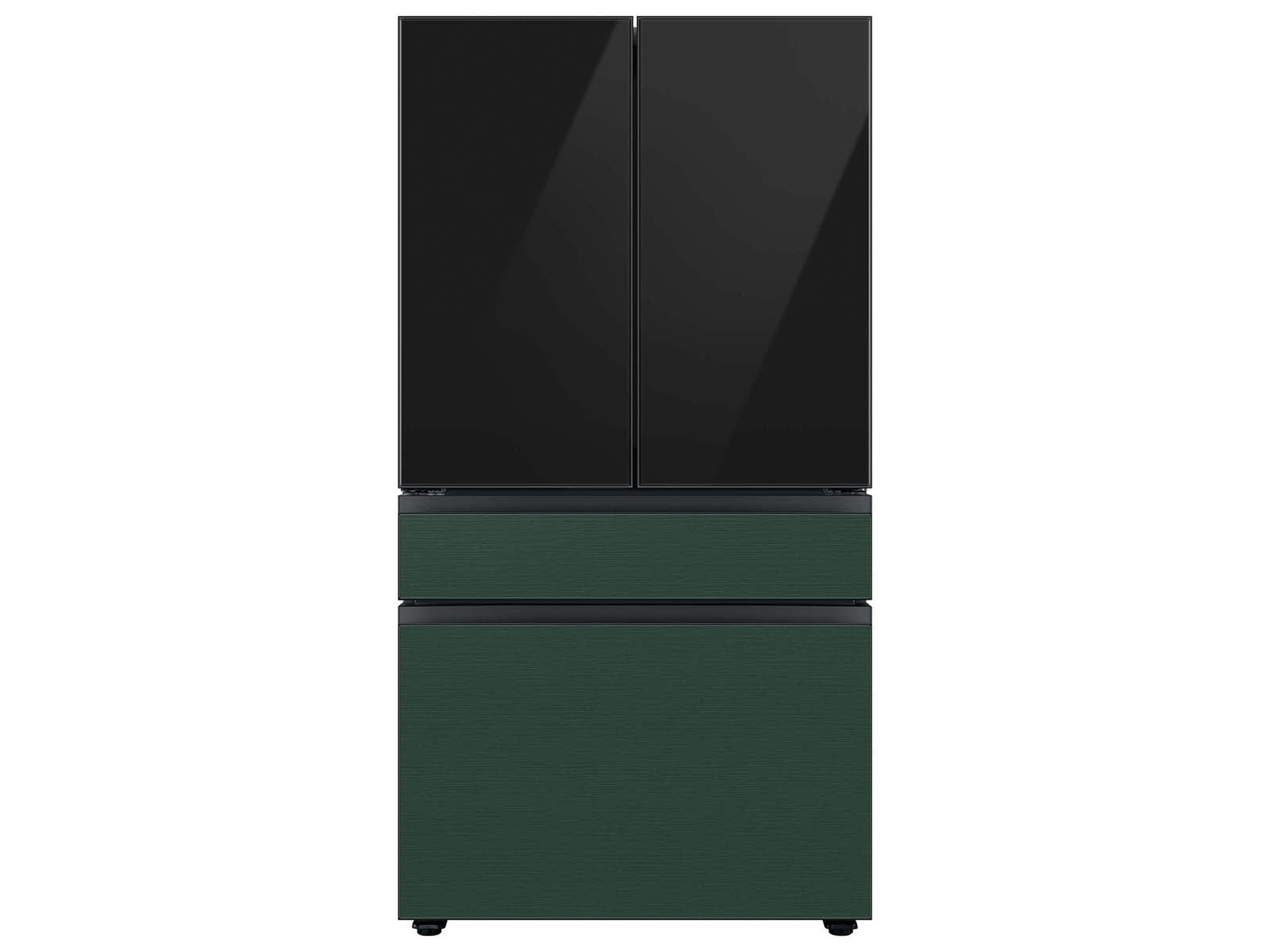 Bespoke 4-Door French Door Refrigerator Panel Charcoal Glass