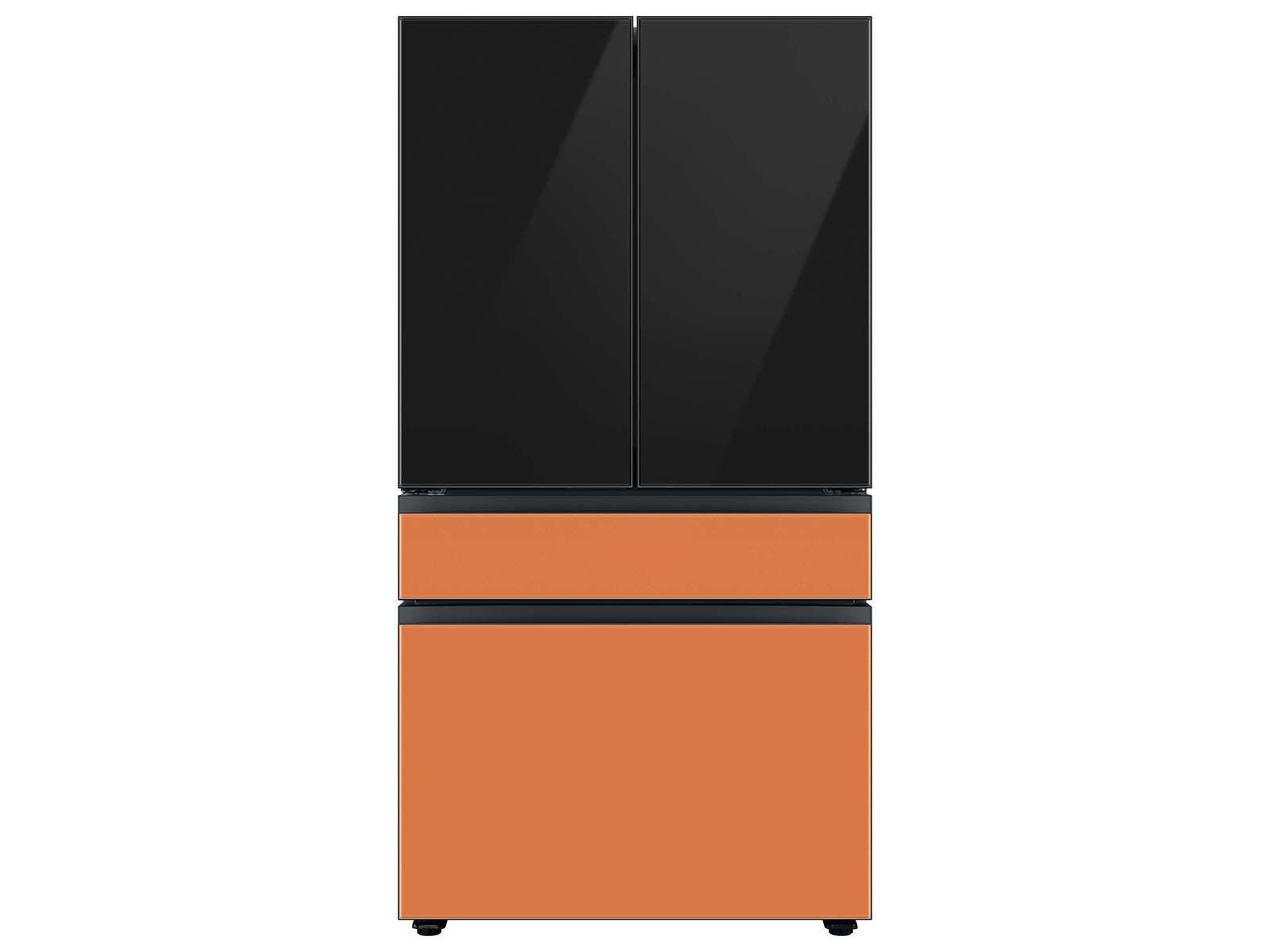 Bespoke 4-Door French Door Refrigerator Panel Charcoal Glass