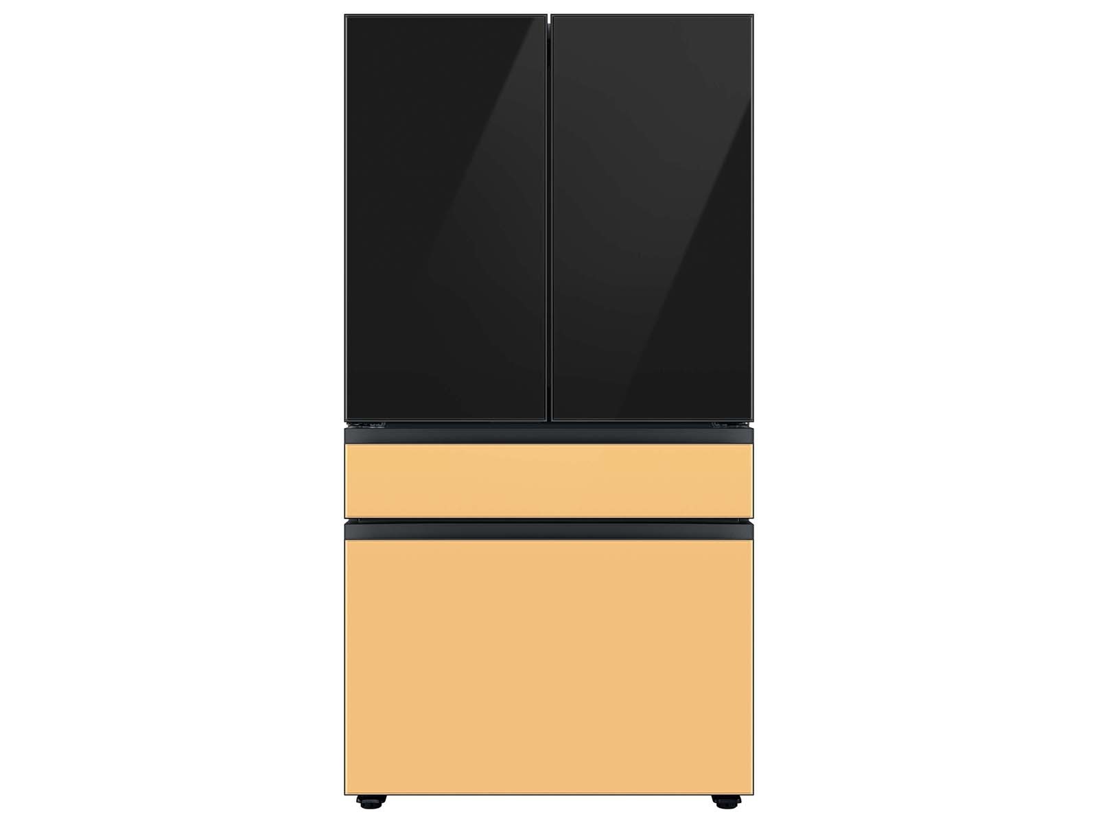 Bespoke 4-Door French Door Refrigerator Panel Charcoal Glass
