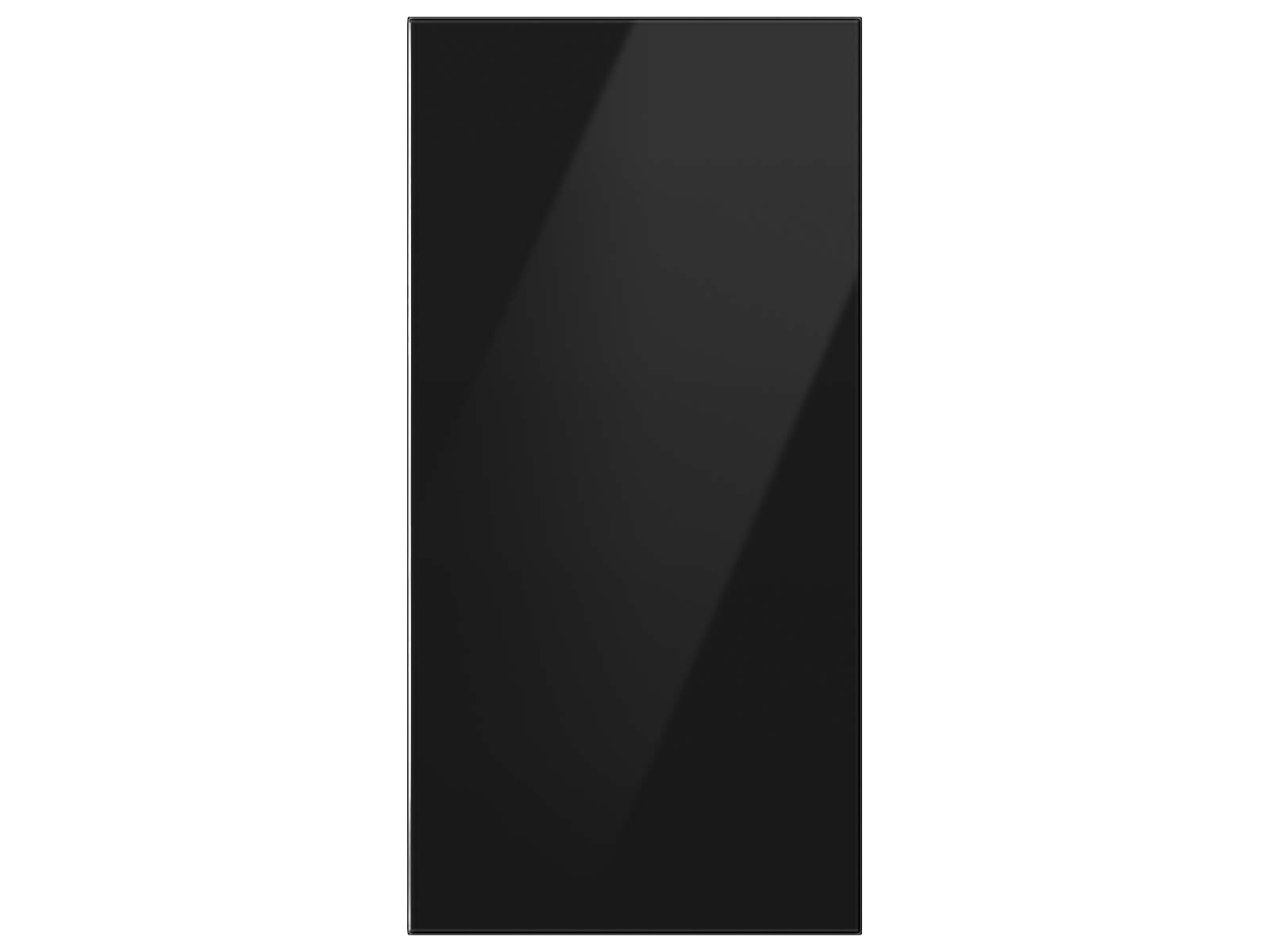 Bespoke 4-Door French Door Refrigerator Panel in Charcoal Glass