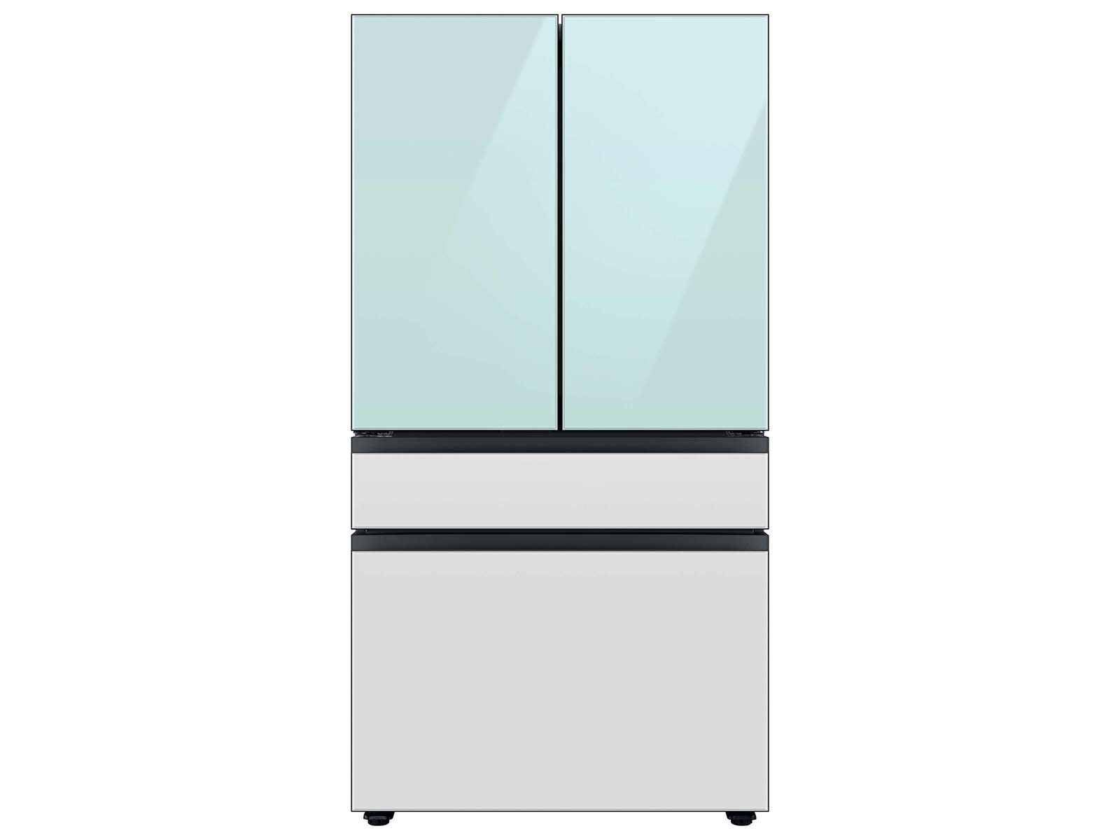 Bespoke 4-Door French Door Refrigerator Panel Morning Blue Glass