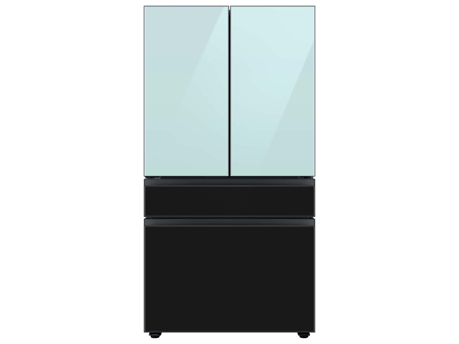 Bespoke 4-Door French Door Refrigerator Panel Morning Blue Glass