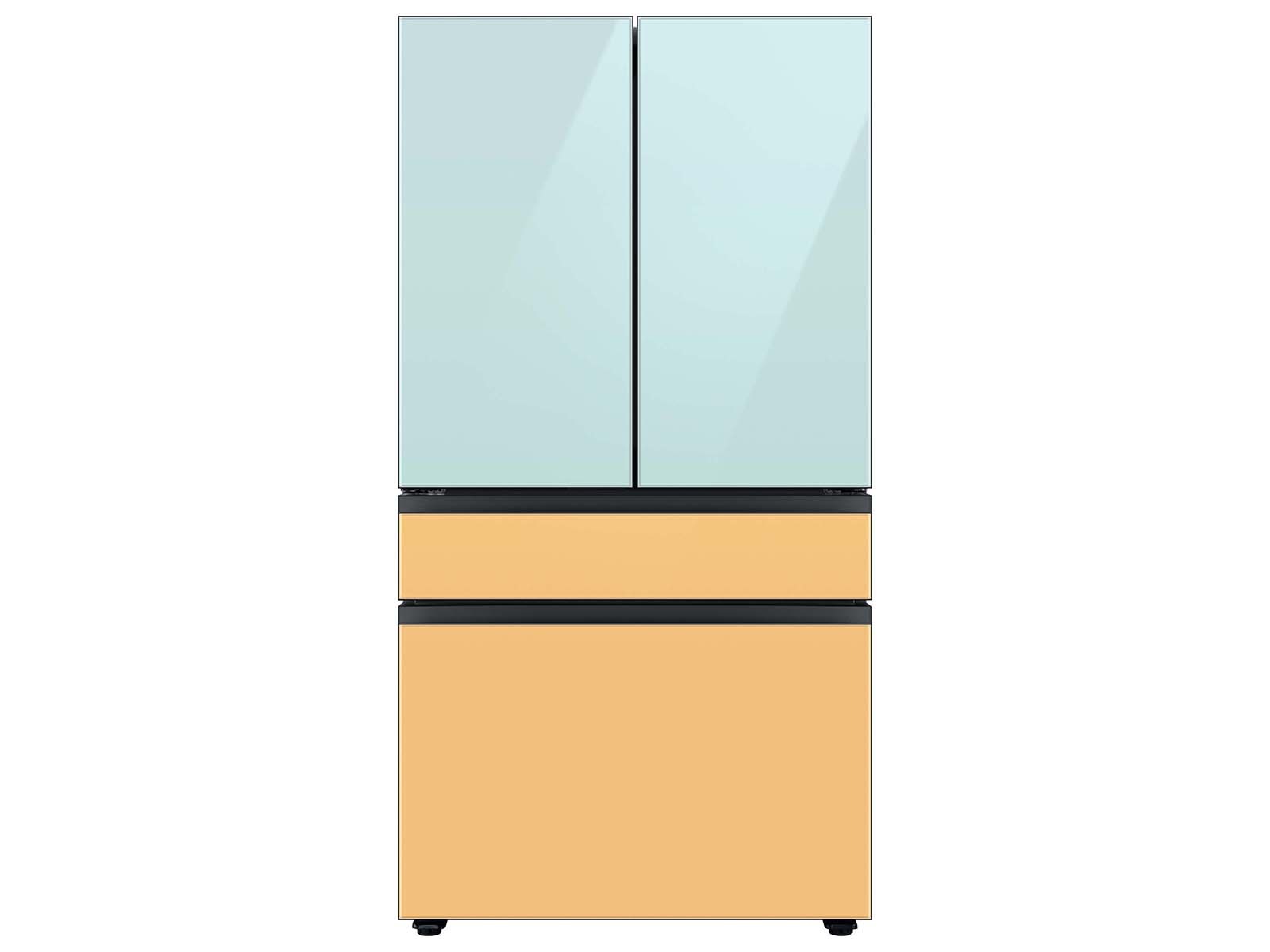 Bespoke 4-Door French Door Refrigerator Panel Morning Blue Glass