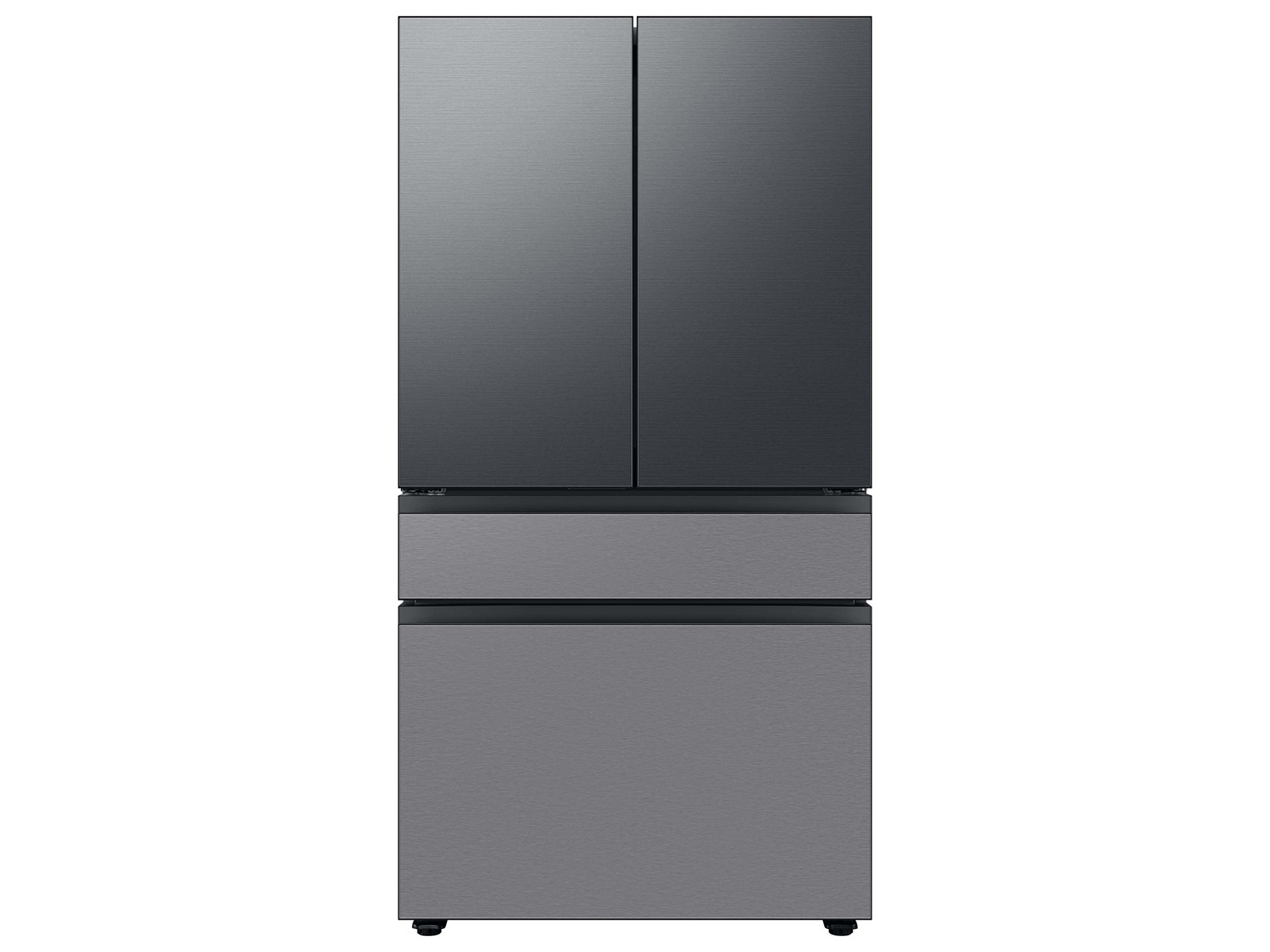 Bespoke 4-Door French Door Refrigerator Panel Matte Black Steel