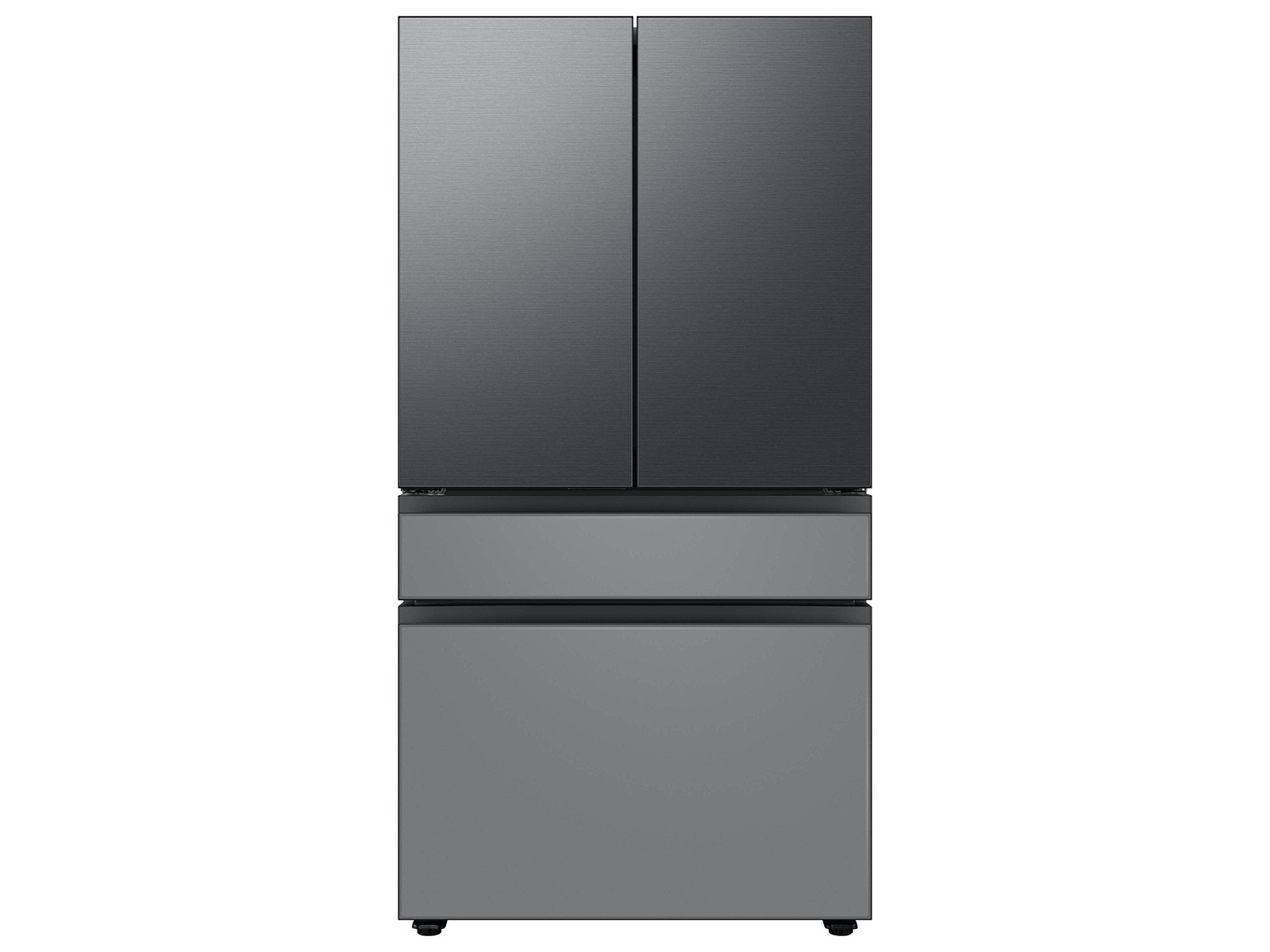 Bespoke 4-Door French Door Refrigerator Panel Matte Black Steel