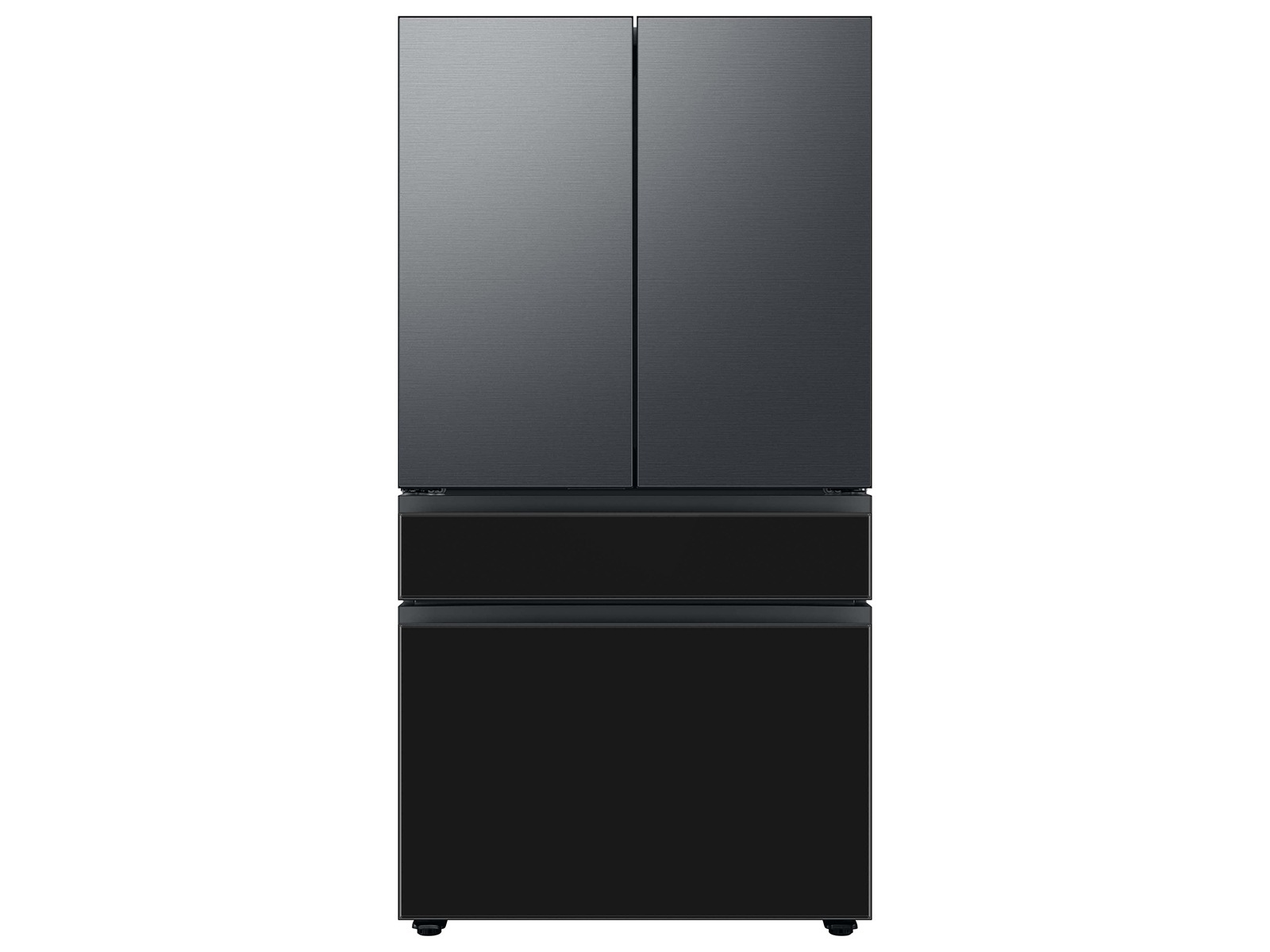 Bespoke 4-Door French Door Refrigerator Panel Matte Black Steel
