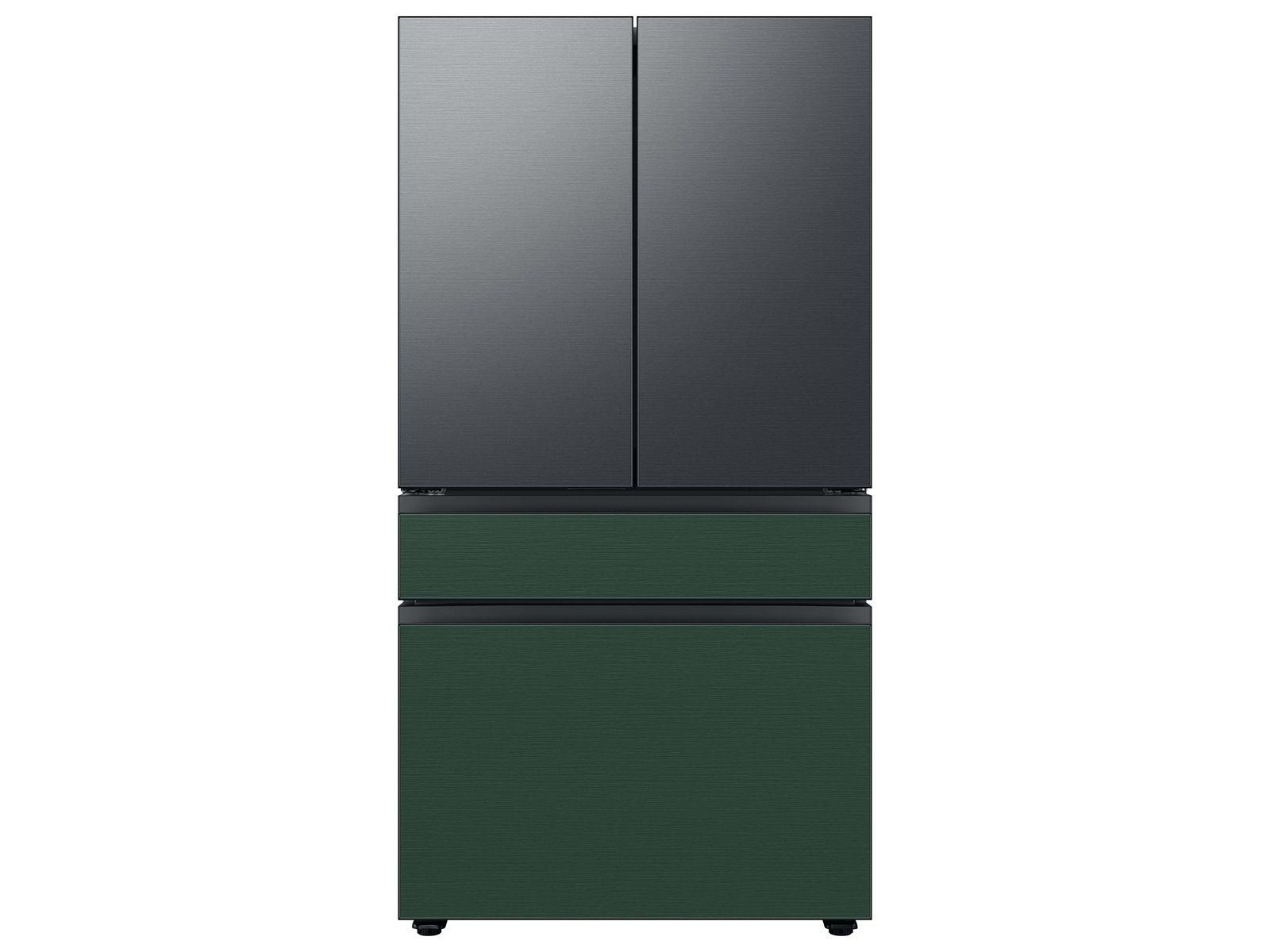 Bespoke 4-Door French Door Refrigerator Panel Matte Black Steel