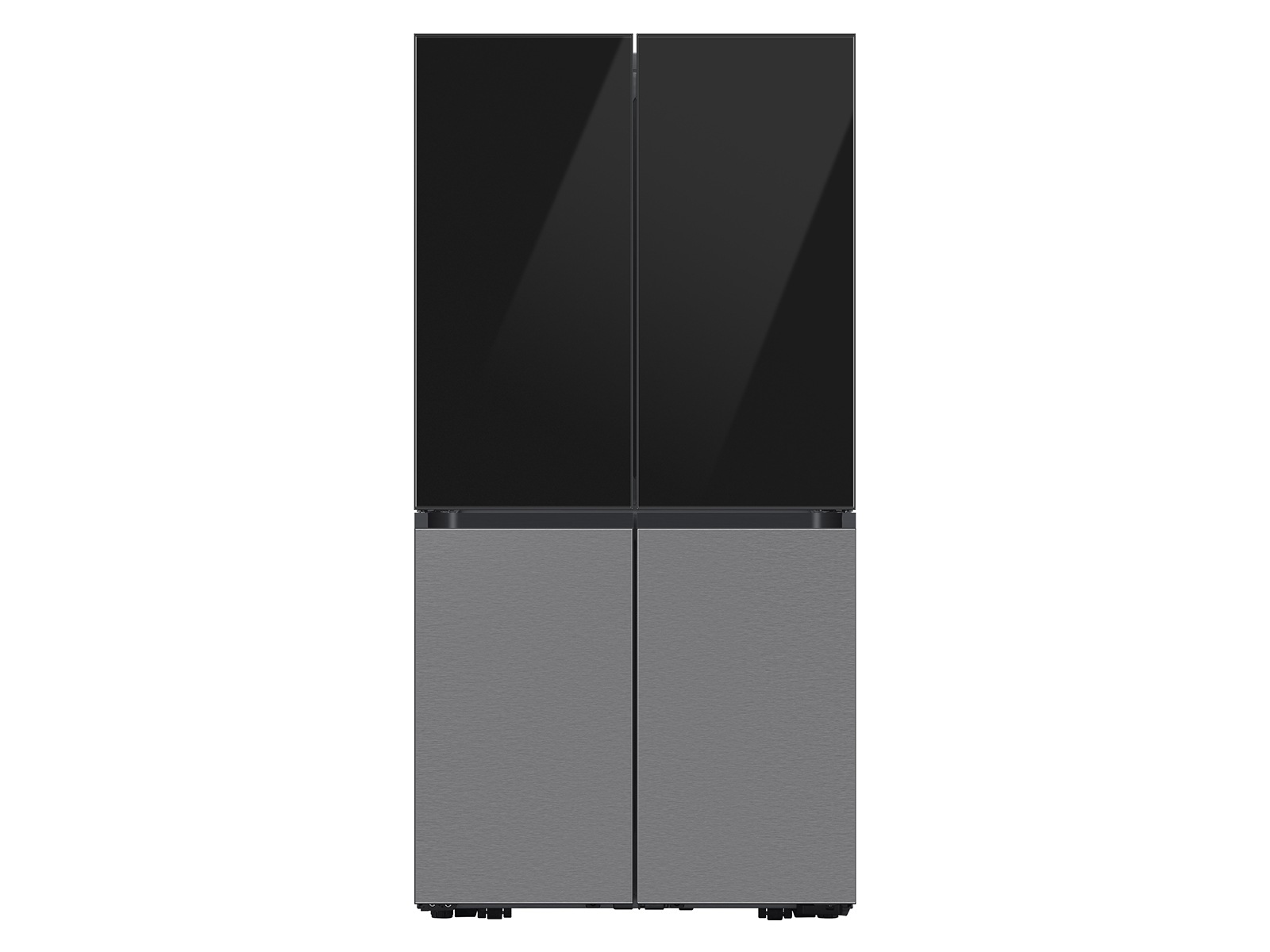 Bespoke 4-Door Flex™ Refrigerator Panel in Charcoal Glass - Top Panel Charcoal Glass