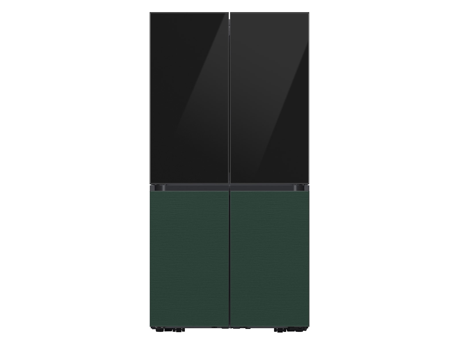 Bespoke 4-Door Flex™ Refrigerator Panel in Charcoal Glass - Top Panel Charcoal Glass