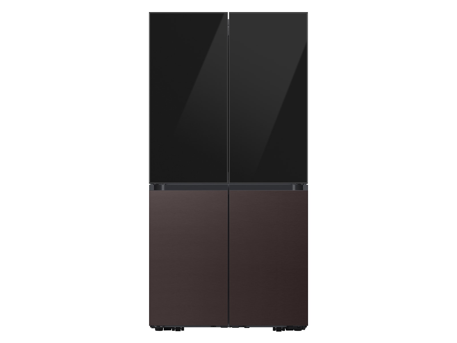 Bespoke 4-Door Flex™ Refrigerator Panel in Charcoal Glass - Top Panel Charcoal Glass