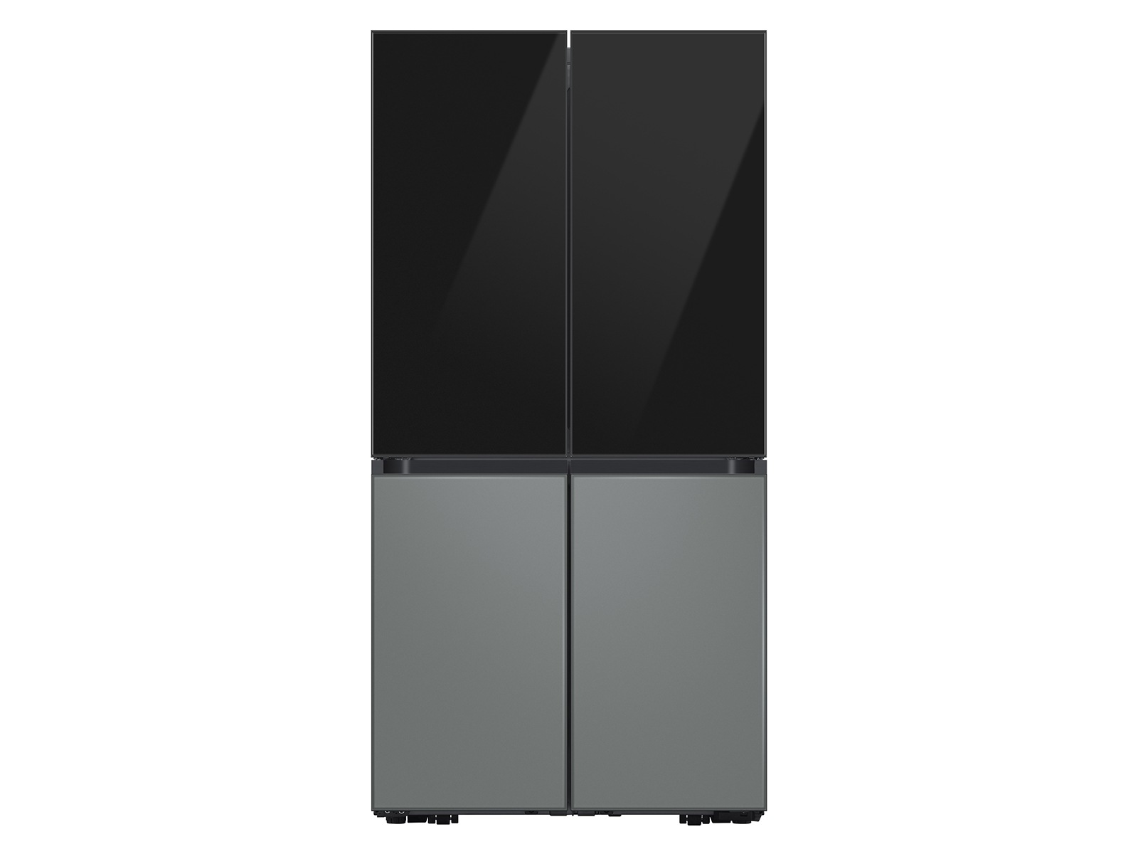 Bespoke 4-Door Flex™ Refrigerator Panel in Charcoal Glass - Top Panel Charcoal Glass