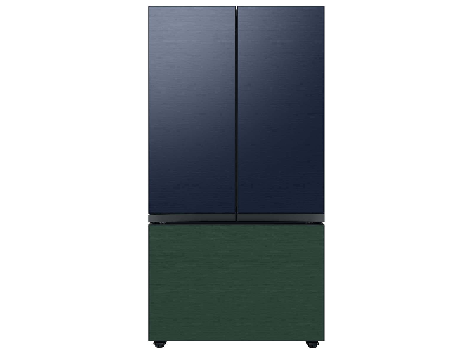 Bespoke 3-Door French Door Refrigerator Panel in Emerald Green Steel - Bottom Panel Green
