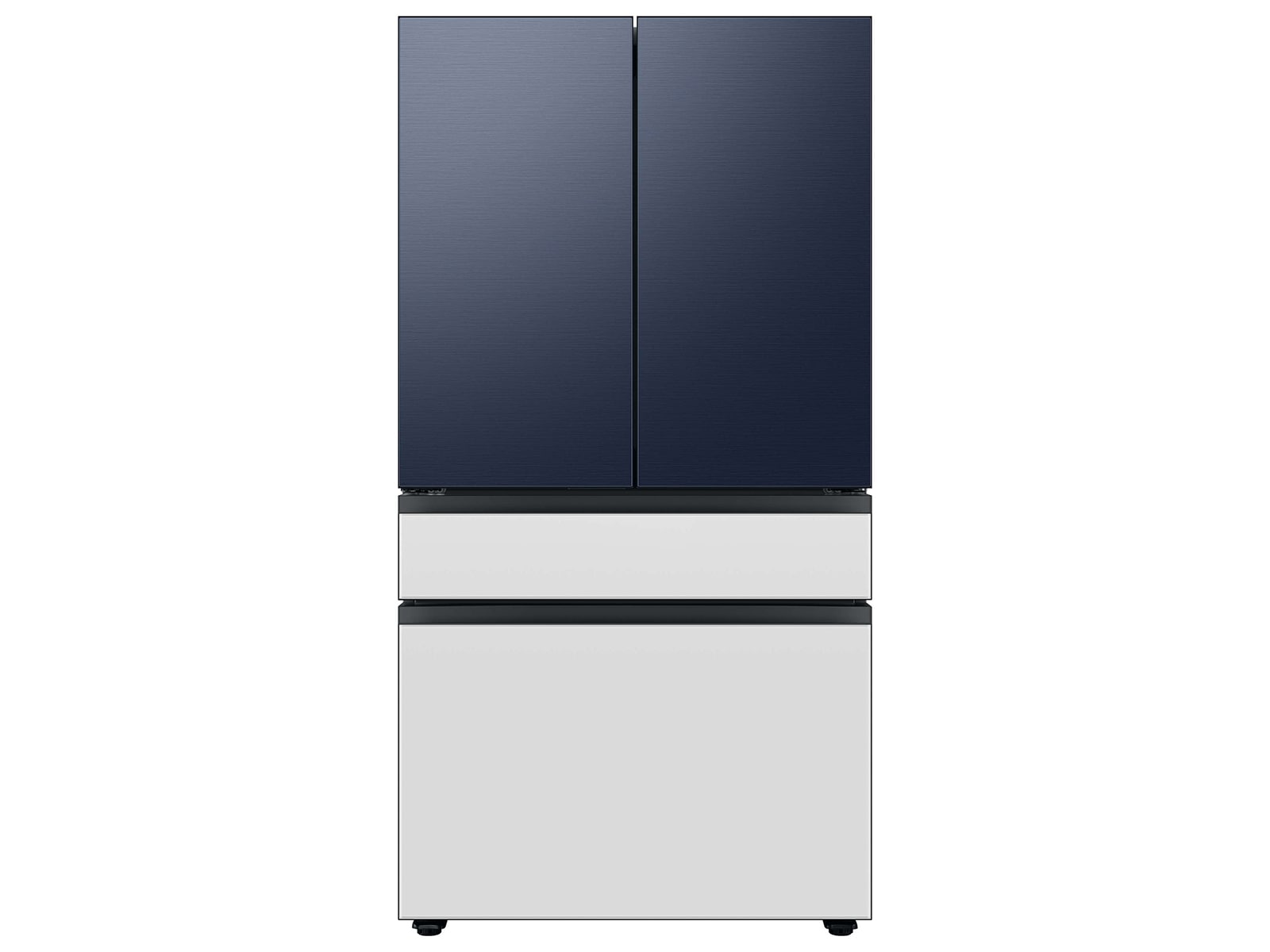 Bespoke 4-Door French Door Refrigerator Panel in White Glass - Bottom Panel White