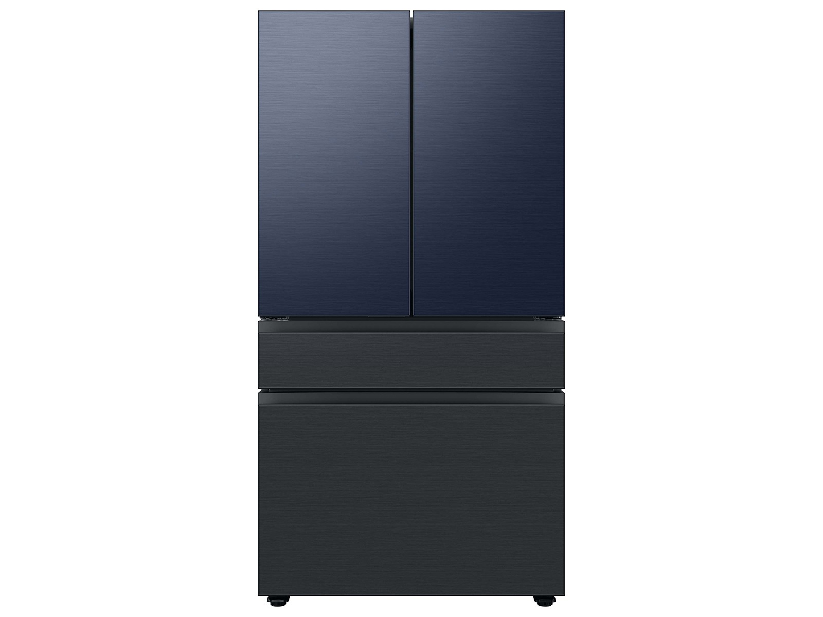 Bespoke 4-Door French Door Refrigerator Panel in Matte Black Steel - Bottom Panel Black
