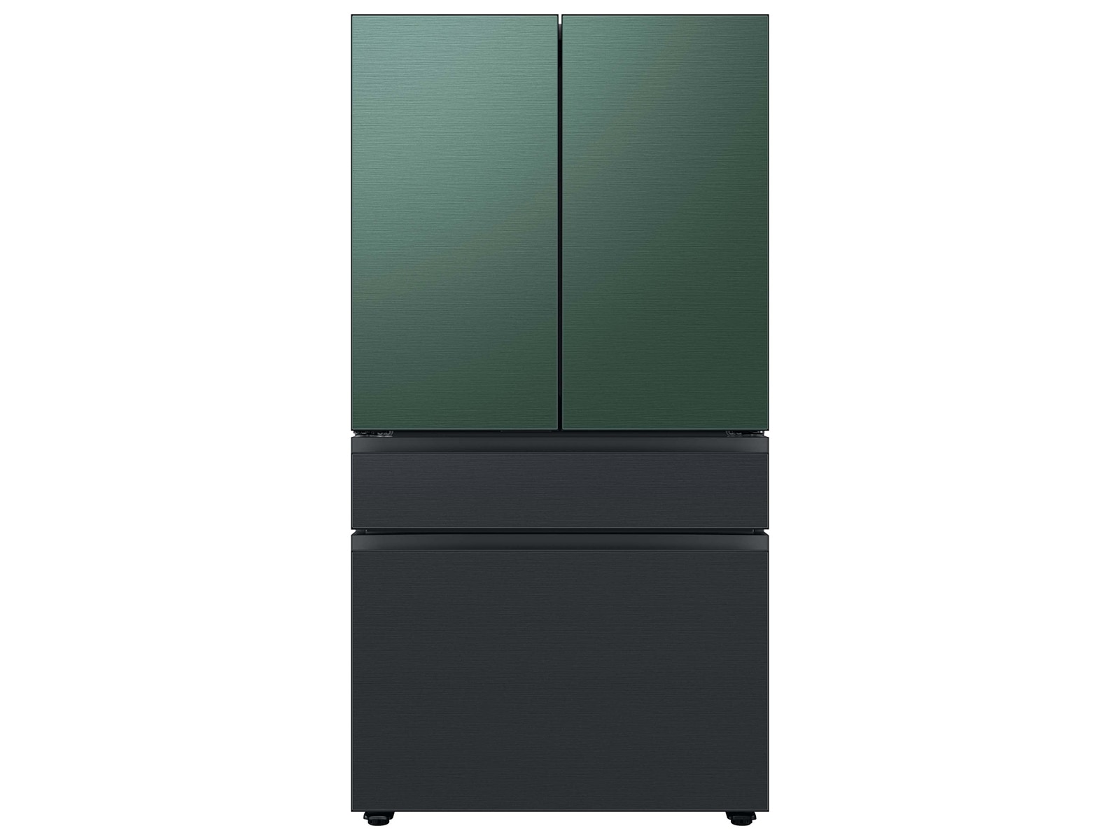 Bespoke 4-Door French Door Refrigerator Panel in Matte Black Steel - Bottom Panel Black