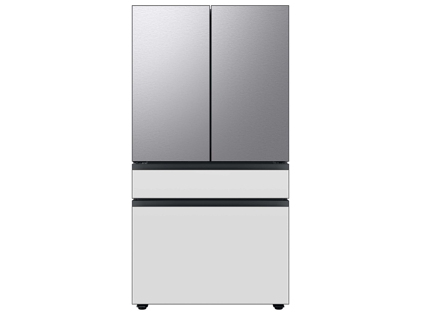 Thumbnail image of Bespoke 4-Door French Door Refrigerator Panel in White Glass - Middle Panel
