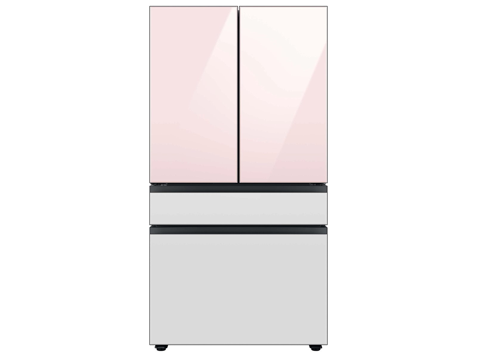 Thumbnail image of Bespoke 4-Door French Door Refrigerator Panel in White Glass - Middle Panel