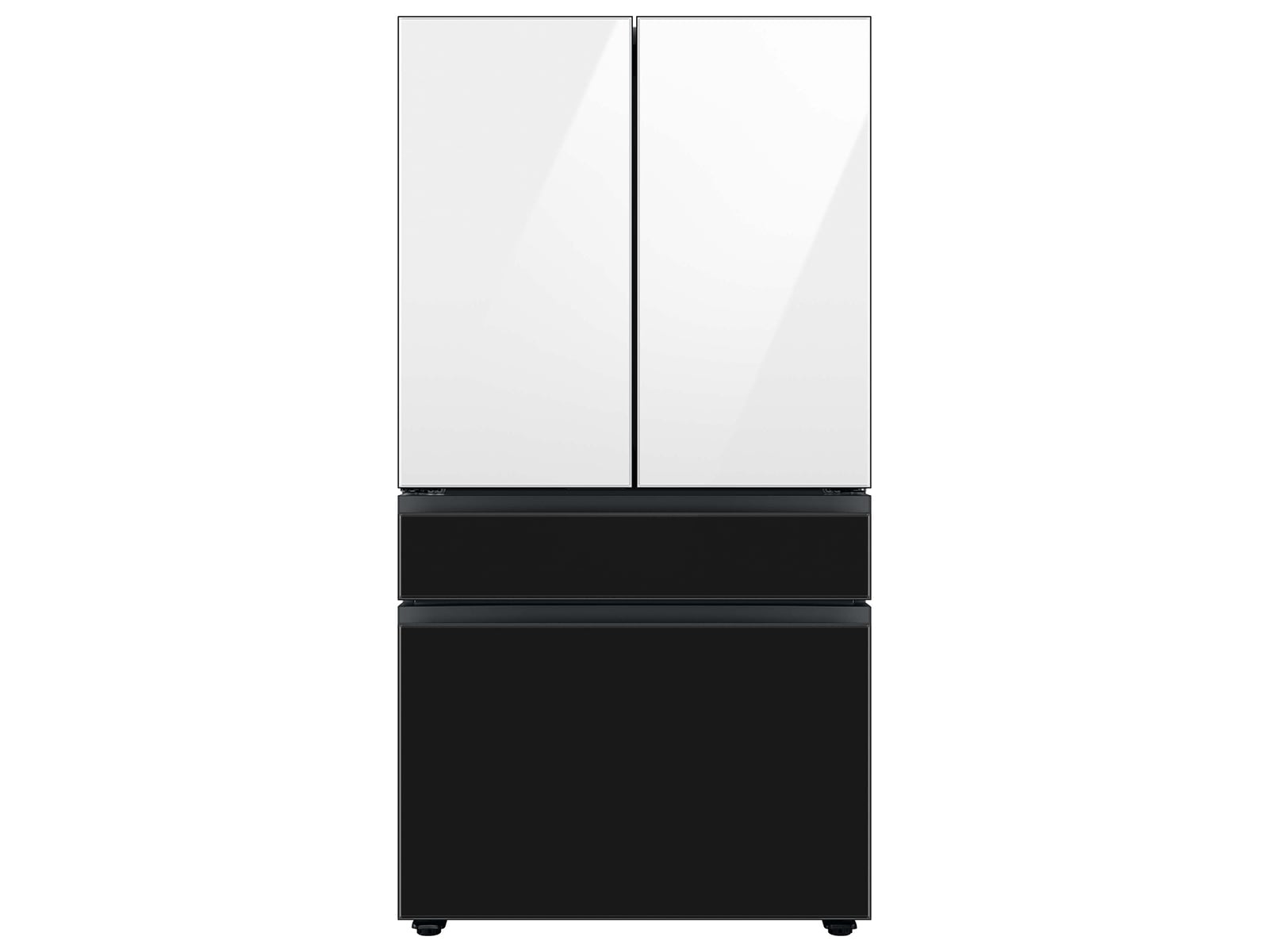 Bespoke 4-Door French Door Refrigerator Panel in Charcoal Glass - Middle Panel
