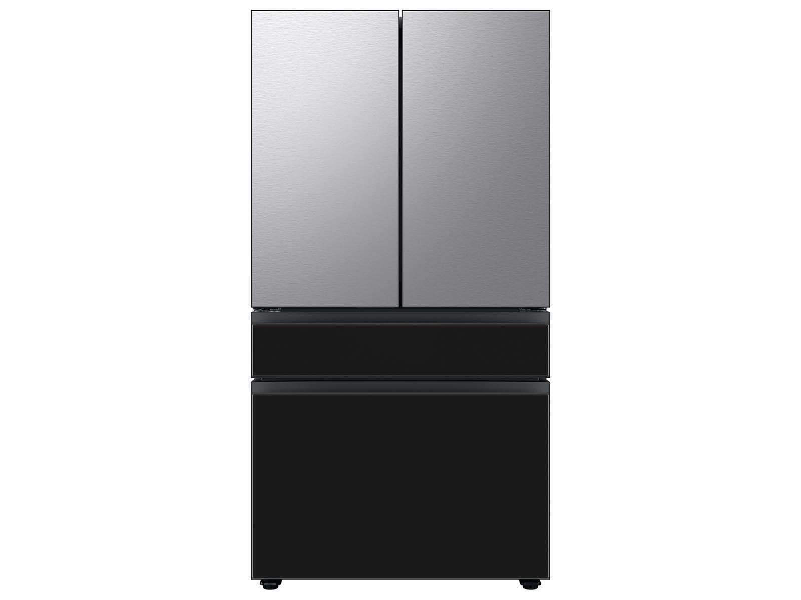 Bespoke 4-Door French Door Refrigerator Panel in Charcoal Glass - Middle Panel