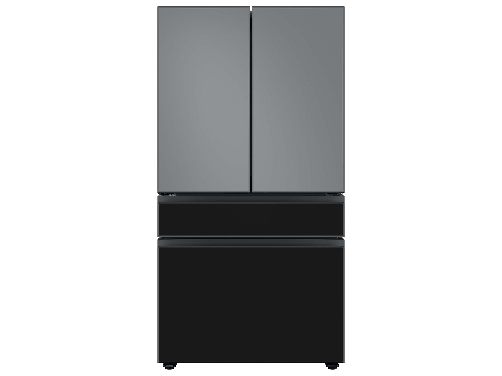 Bespoke 4-Door French Door Refrigerator Panel in Charcoal Glass - Middle Panel