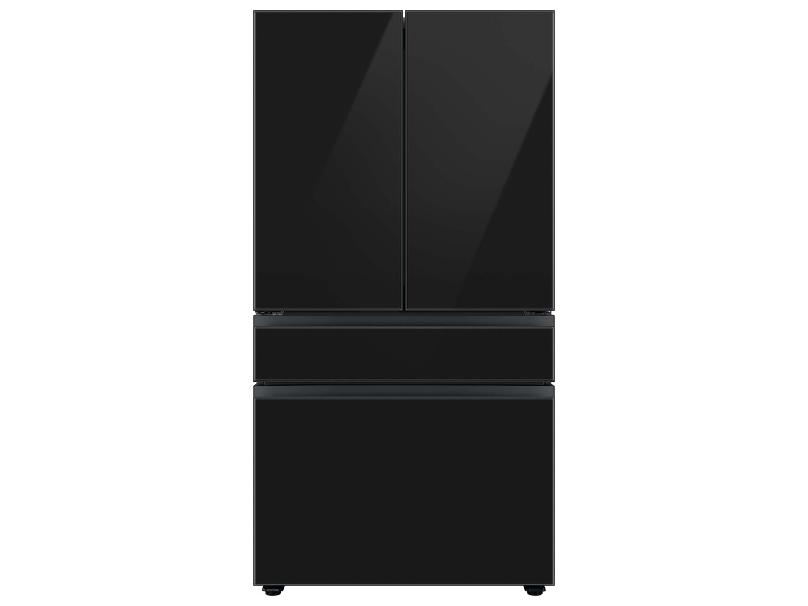 Bespoke 4-Door French Door Refrigerator Panel in Charcoal Glass - Middle Panel