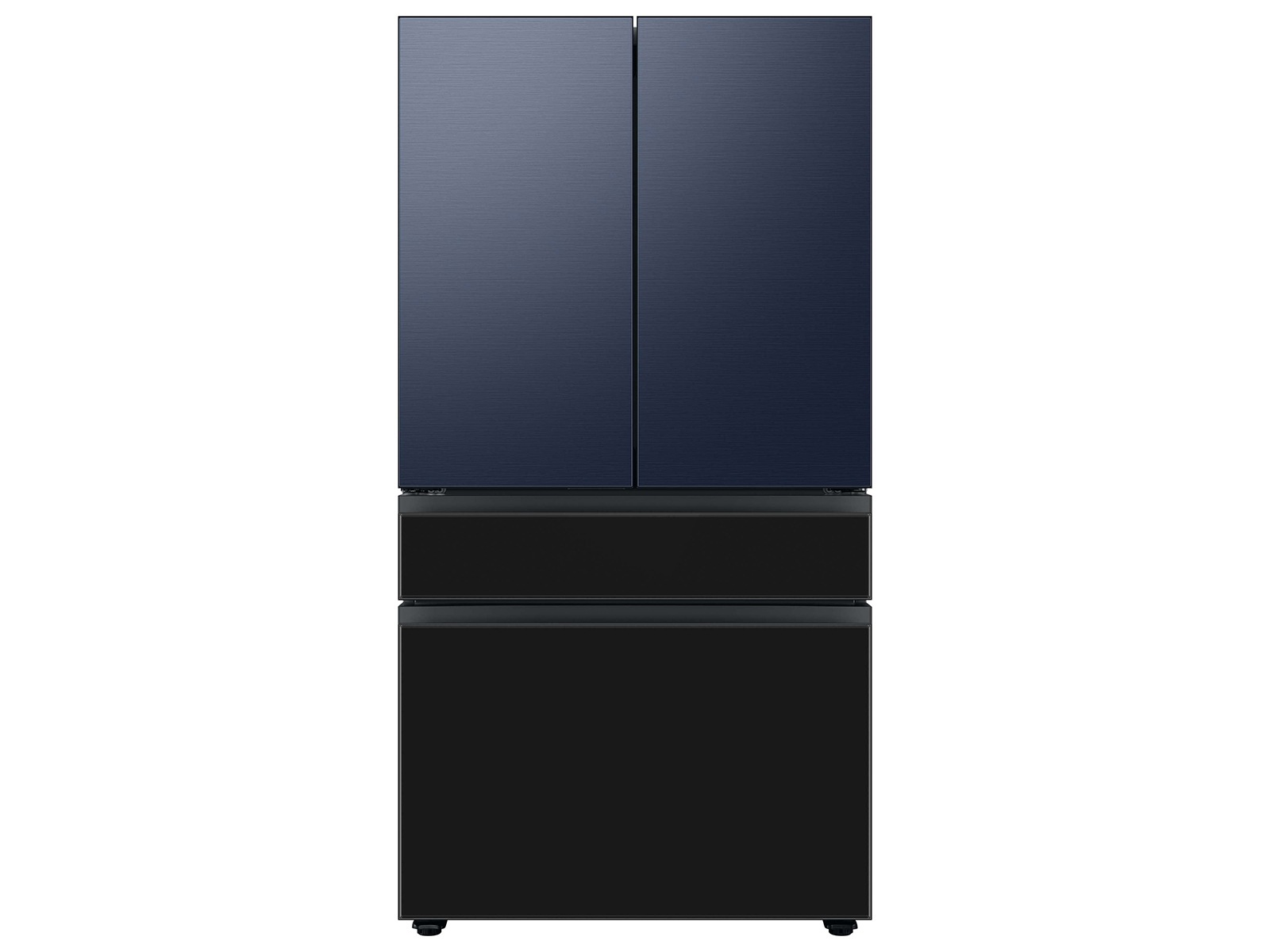 Bespoke 4-Door French Door Refrigerator Panel in Charcoal Glass - Middle Panel