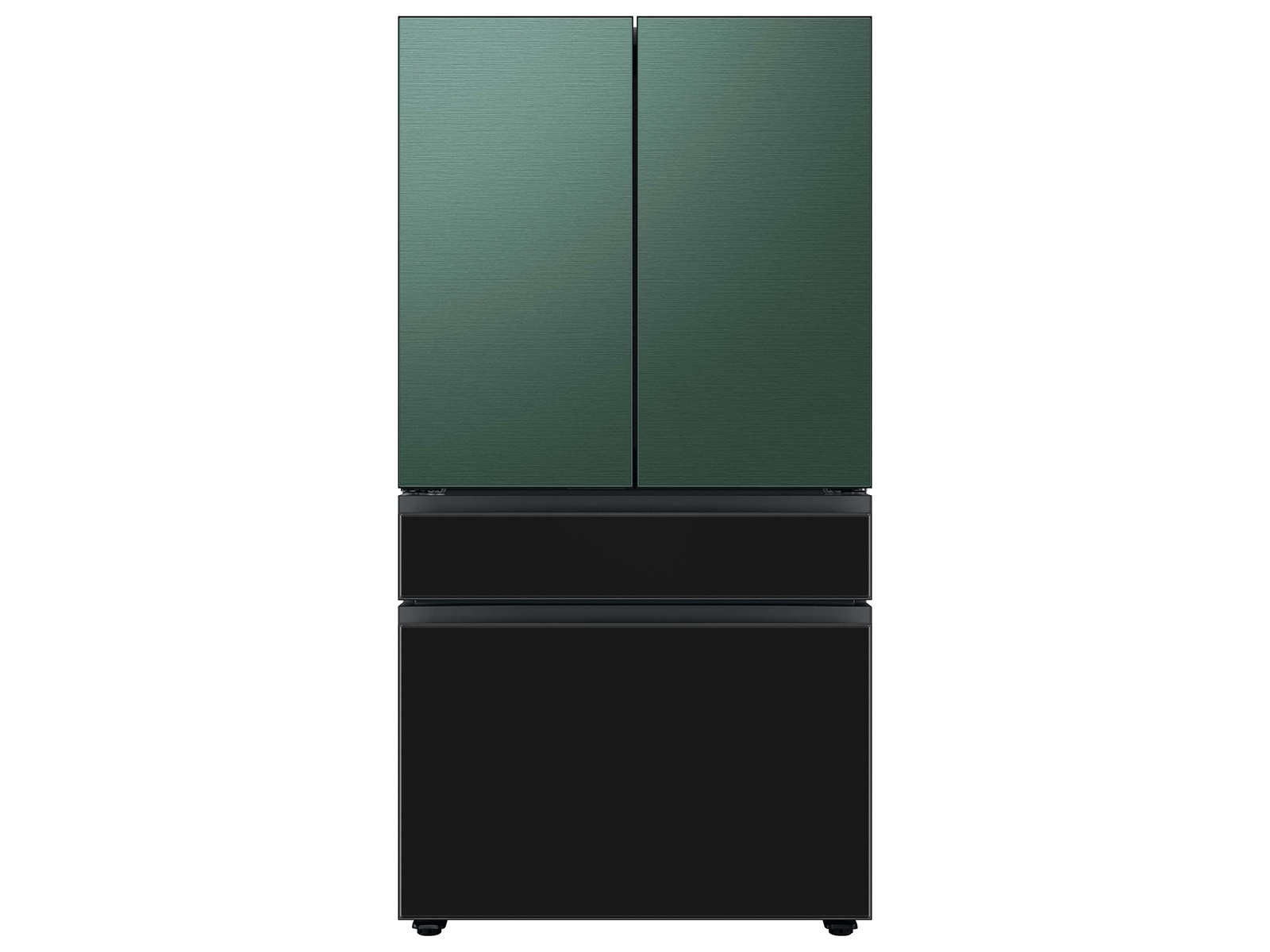 Bespoke 4-Door French Door Refrigerator Panel in Charcoal Glass - Middle Panel