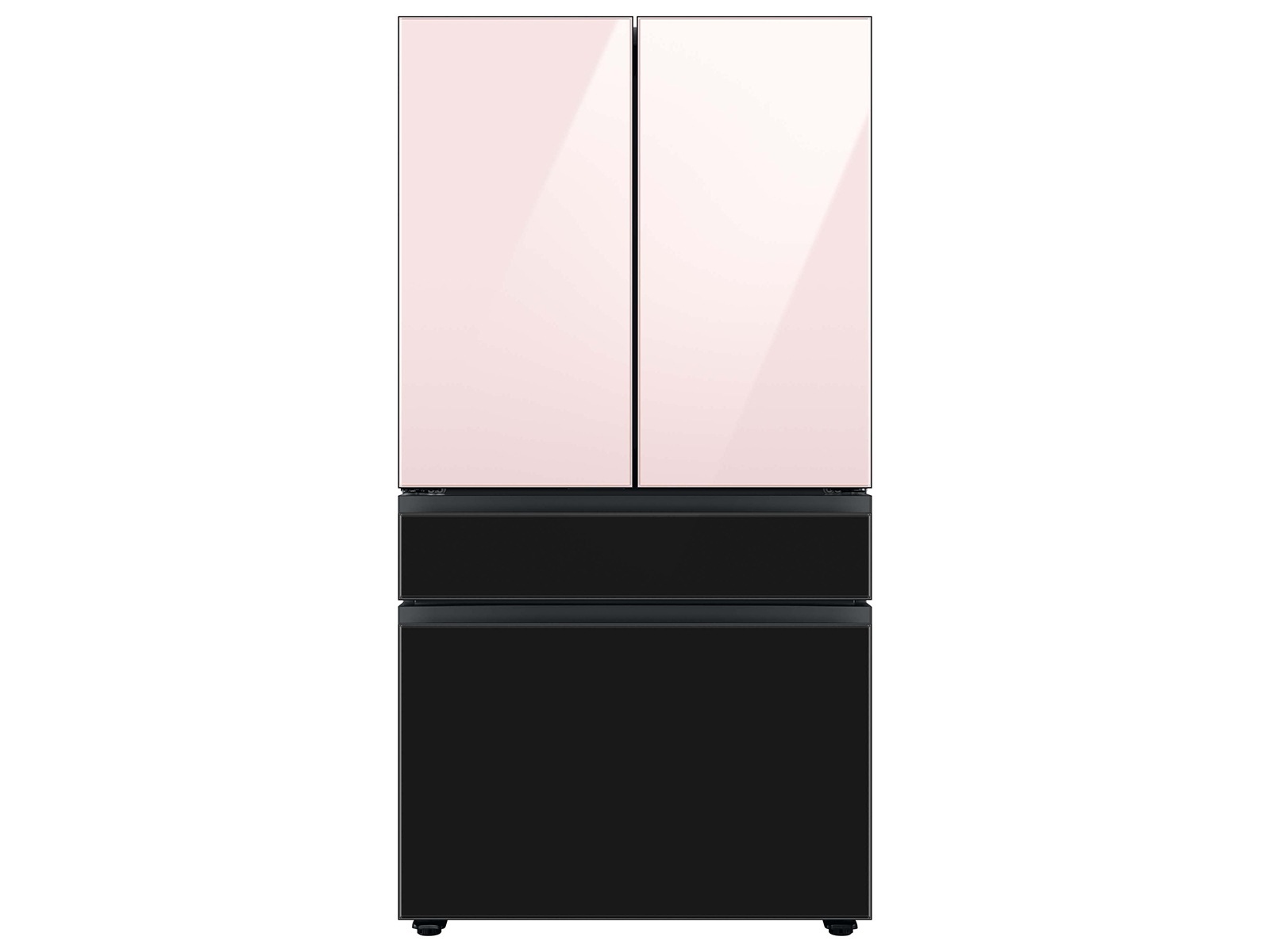 Bespoke 4-Door French Door Refrigerator Panel in Charcoal Glass - Middle Panel