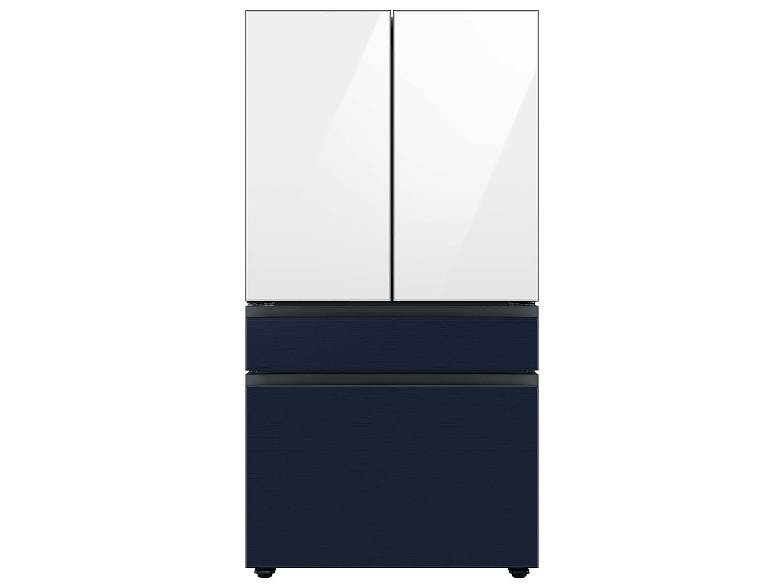 Bespoke 4-Door French Door Refrigerator Panel in Navy Steel - Middle Panel Cloud Navy