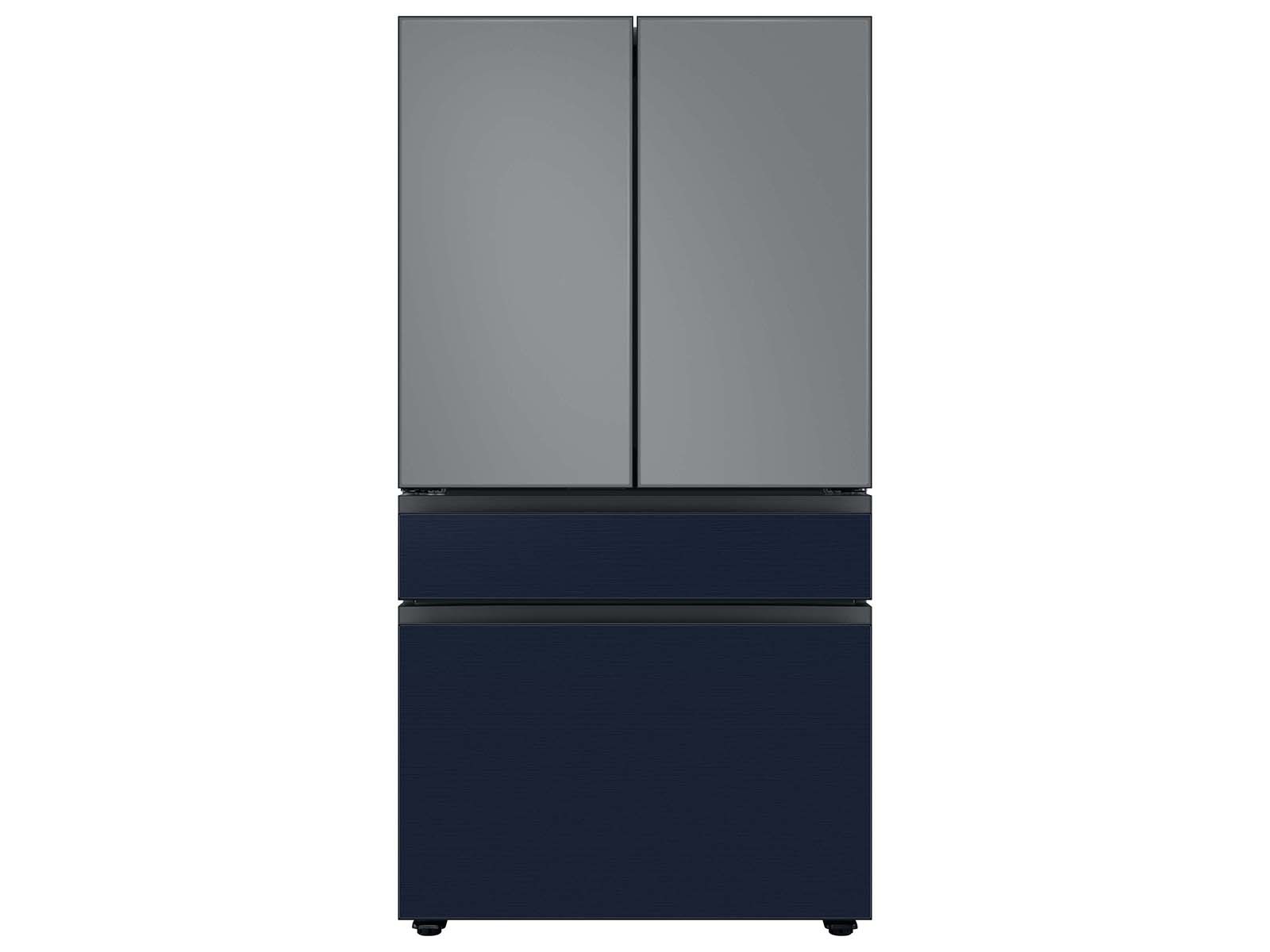 Bespoke 4-Door French Door Refrigerator Panel in Navy Steel - Middle Panel Cloud Navy