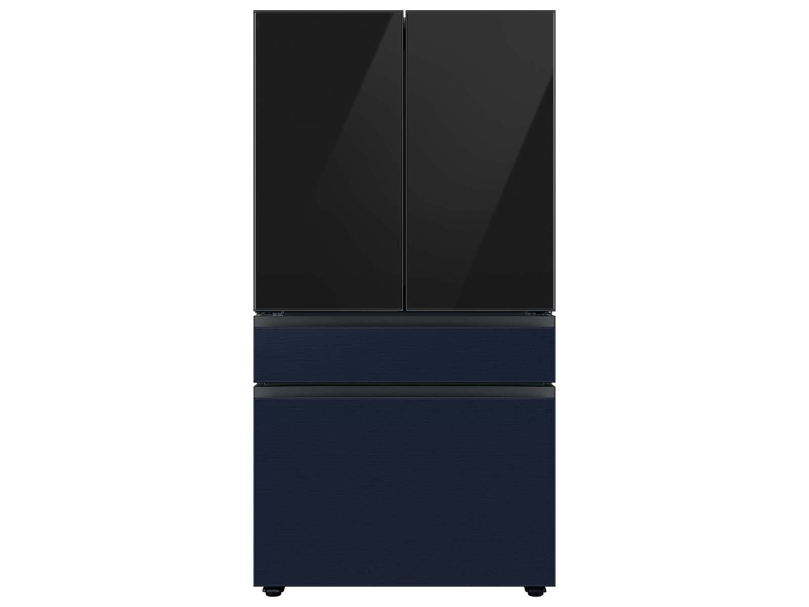 Bespoke 4-Door French Door Refrigerator Panel in Navy Steel - Middle Panel Cloud Navy